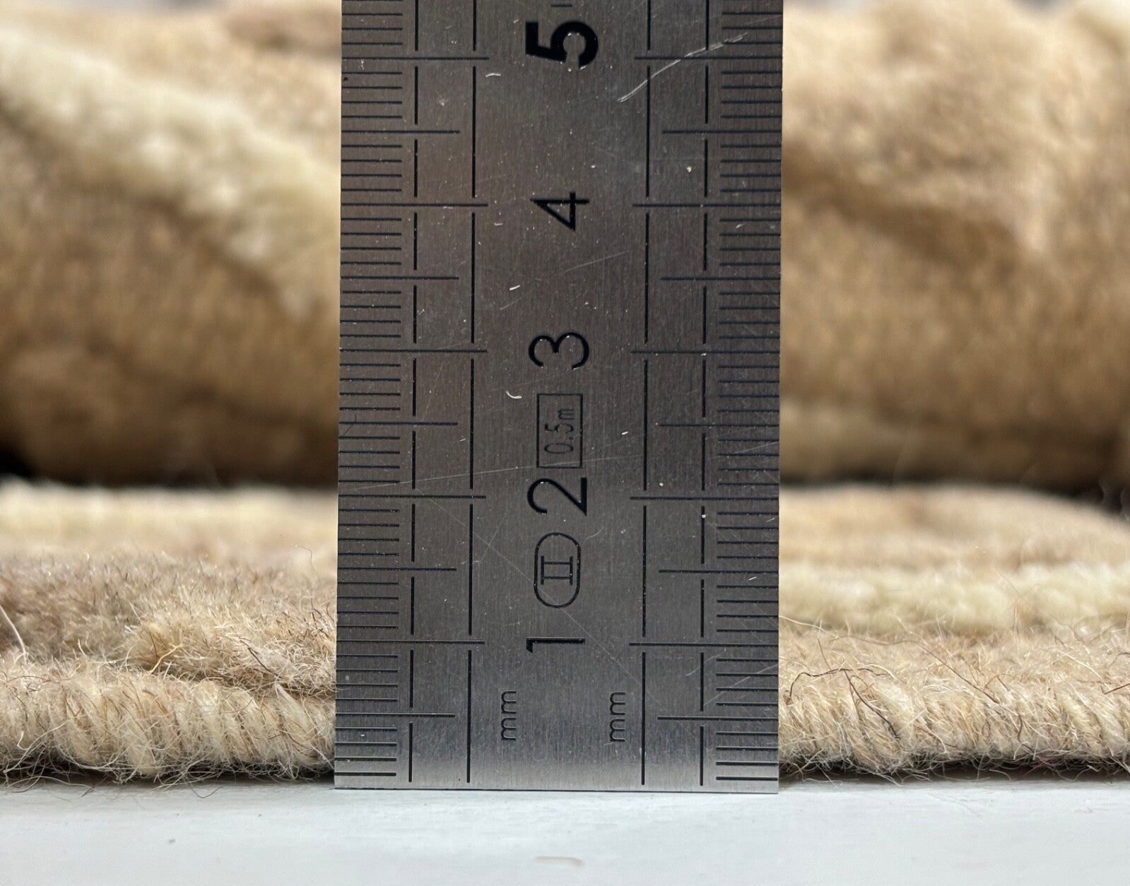 Handgefertigte Kilim Dhurry Teppich 60x90 cm Naturbeige Braun  100% Wolle DWD806