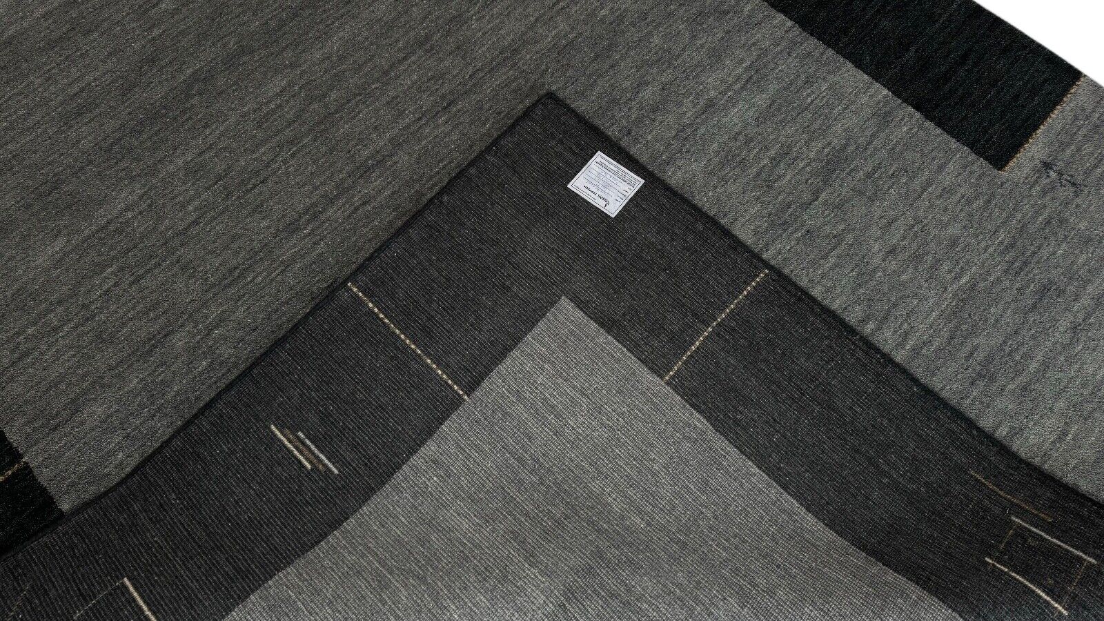 Teppich 100% Wolle Grünlich Grauer Handgewebt Orient Gabbeh 247x300 cm WR111 