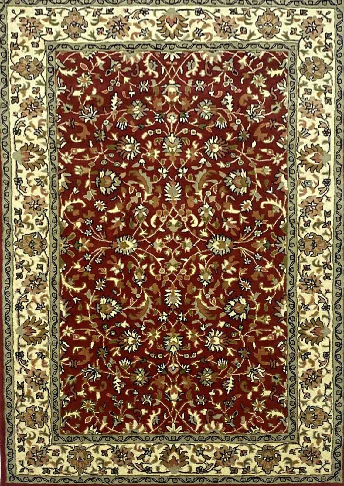 Orientteppich Herat 170x240 cm Rot Teppich 100% Wolle Handarbeit Handgetuftet
