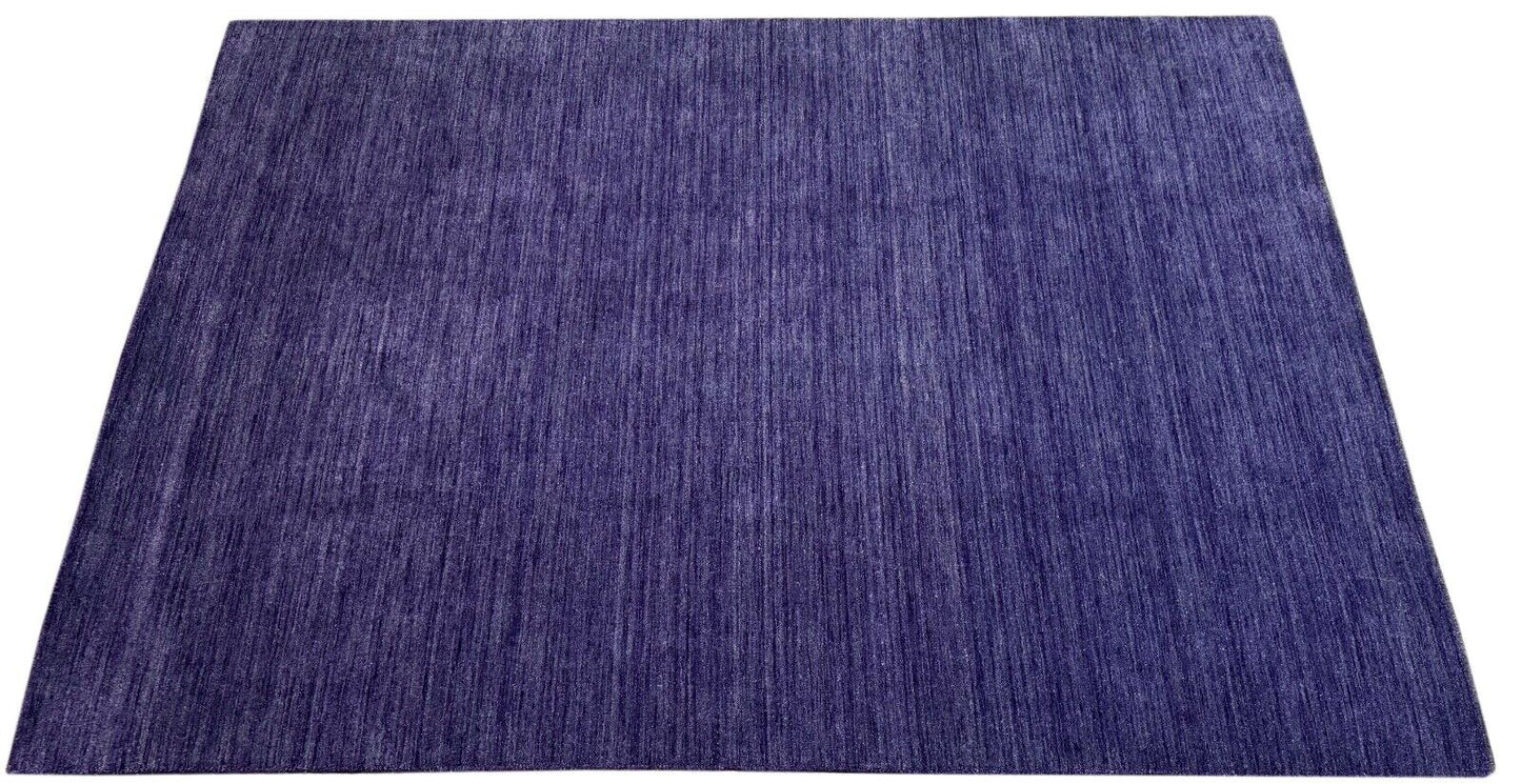 violett Lila Teppich 100% Wolle 170x240 cm Handgewebt Gabbeh Orientteppich G248