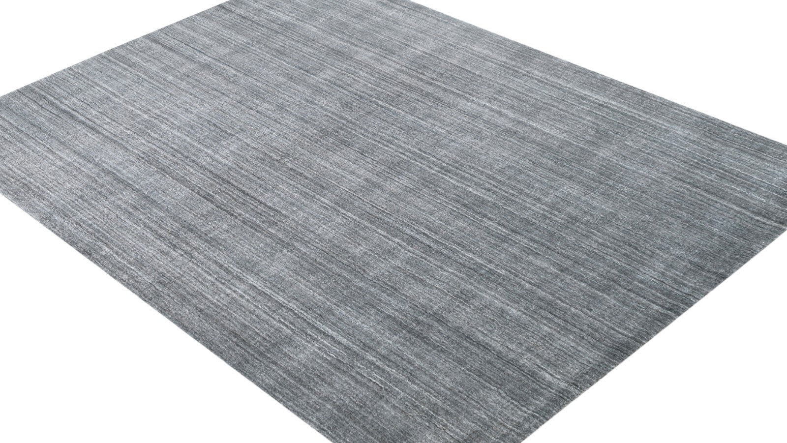 Handgeweven vloerkleed 150x240 cm, antracietkleurige, glanzende wol-viscose, woonkamer SH124
