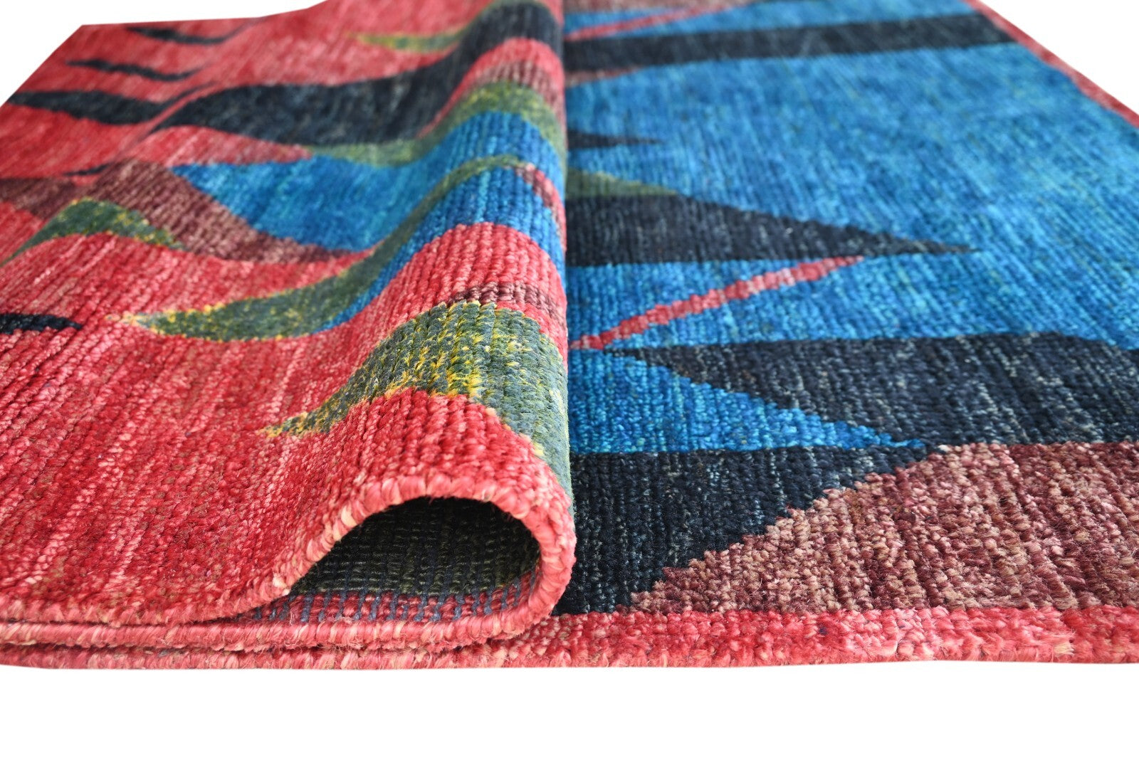 Moderna ročno vozlana juta preproga za dnevno sobo 150x240 v vintage rdeči barvi SH177