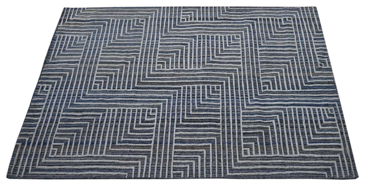 Handgeweven vloerkleed 150x240 cm, gemaakt van glanzend garen met diverse huisdierkleuren, geschikt voor de woonkamer SH724