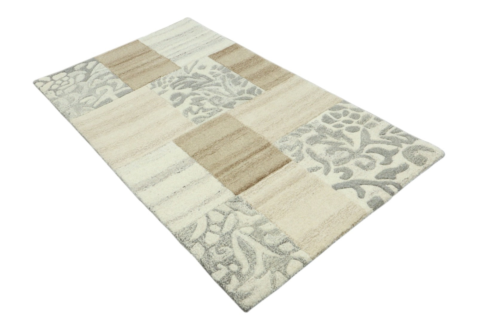 Kilimas 100 % natūrali vilna, nedažyta, rankų darbo, Nepalo rytietiškas kilimas, 90x160, HT330