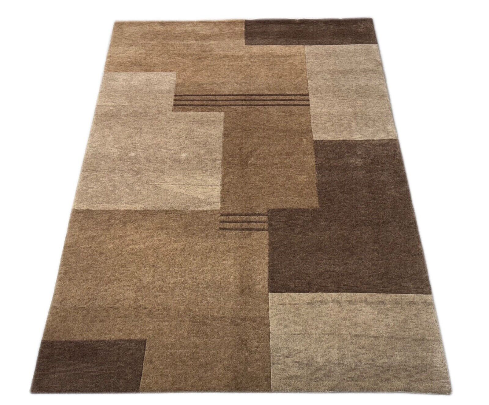 Nepal Handgeknüpft Naturfarben Teppich Braun Beige 170X240 cm 100% Wolle st11