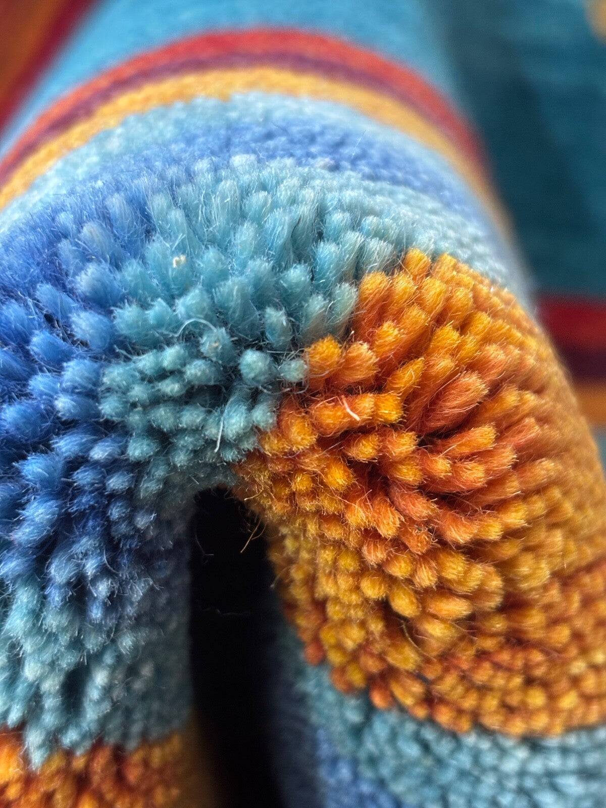 Wollteppich 250x350 Grün Bunt Modern Handgewebt Unikat Orient Teppich 109