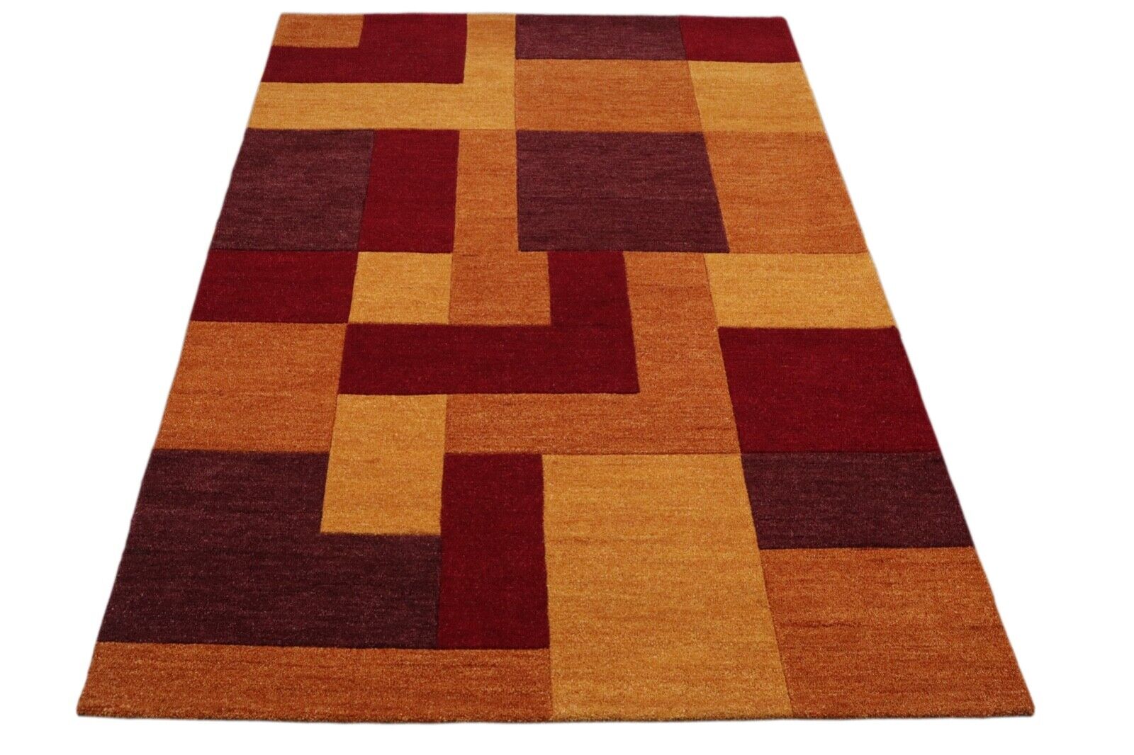 Terrakotta Teppich 100% Wolle Rot 160X230 cm Handarbeit Handgetuftet T925