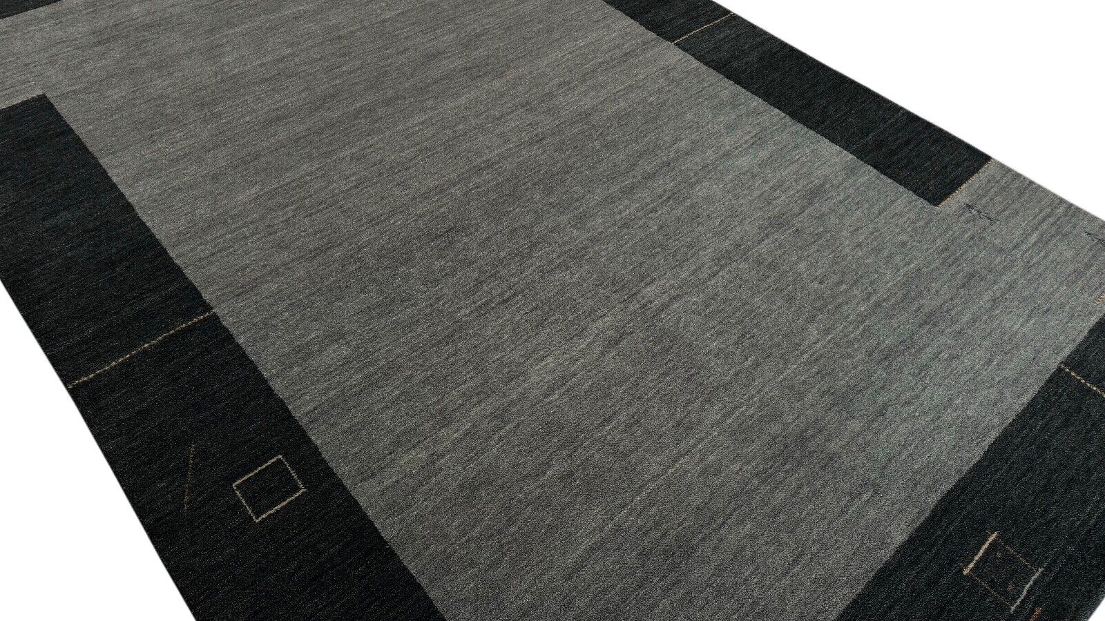 Teppich 100% Wolle Grünlich Grauer Handgewebt Orient Gabbeh 247x300 cm WR111 