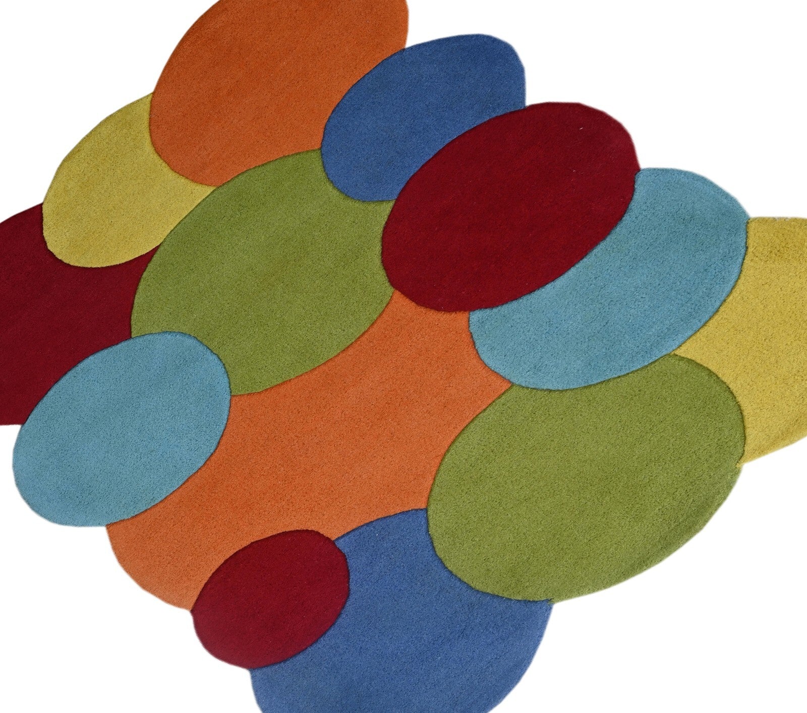 Handgetufteter Wolle teppich 90x120 multi Modern Wohnzimmer SH210