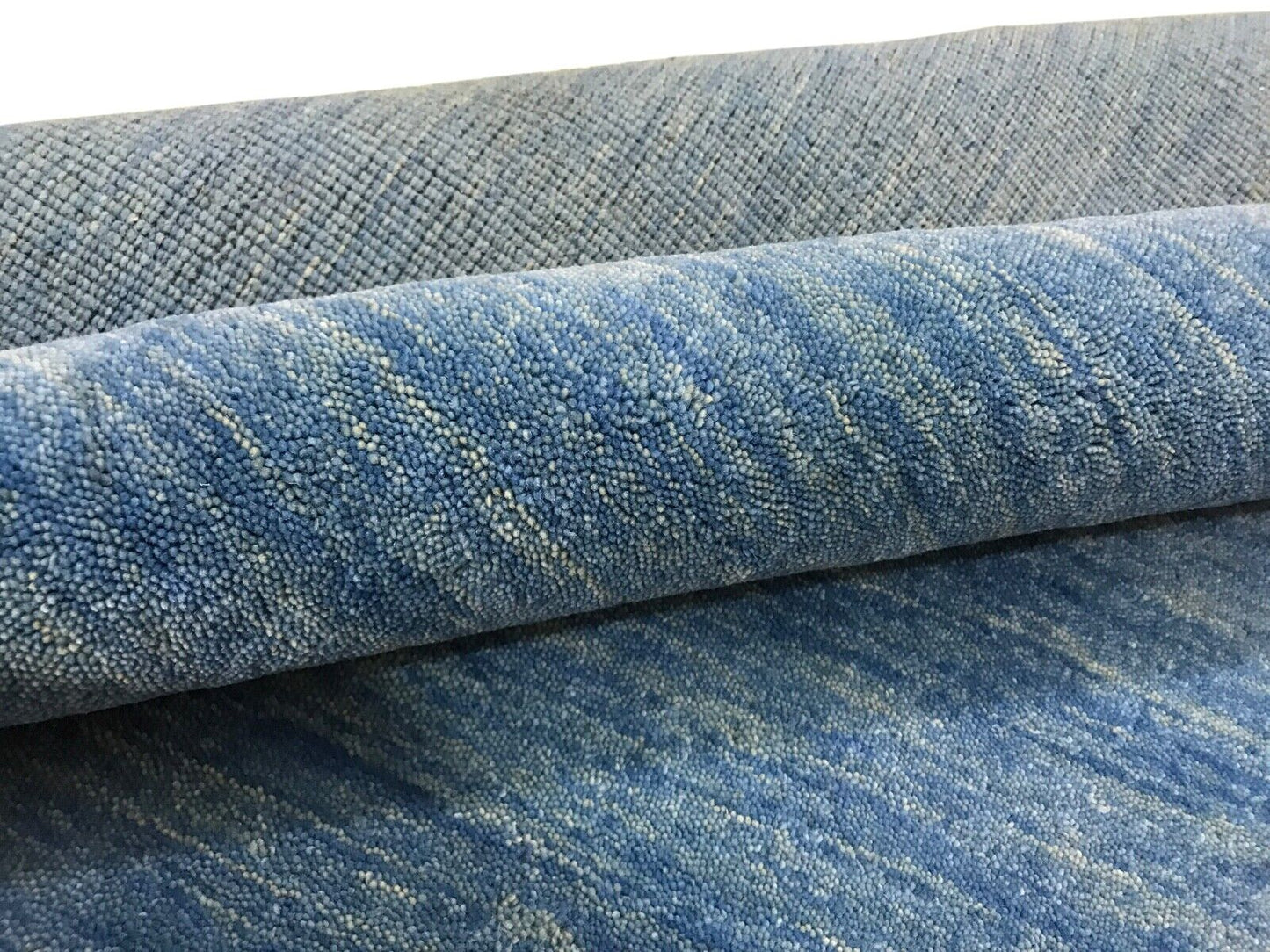 Orientteppich Gabbeh 100% Wolle Blau 7 Größen Handgefertigt Teppich G-079