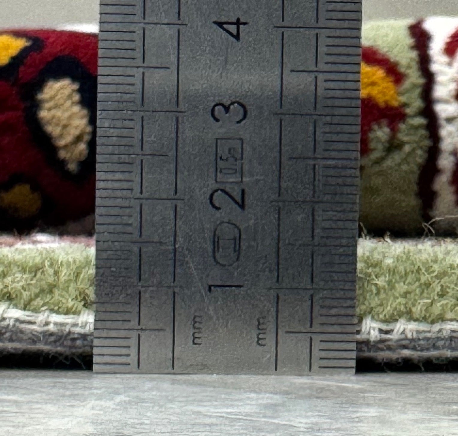 Wollteppich 40x60 Grün Beige Oriental Handgemacht Türvorleger Fussmatte HT377G