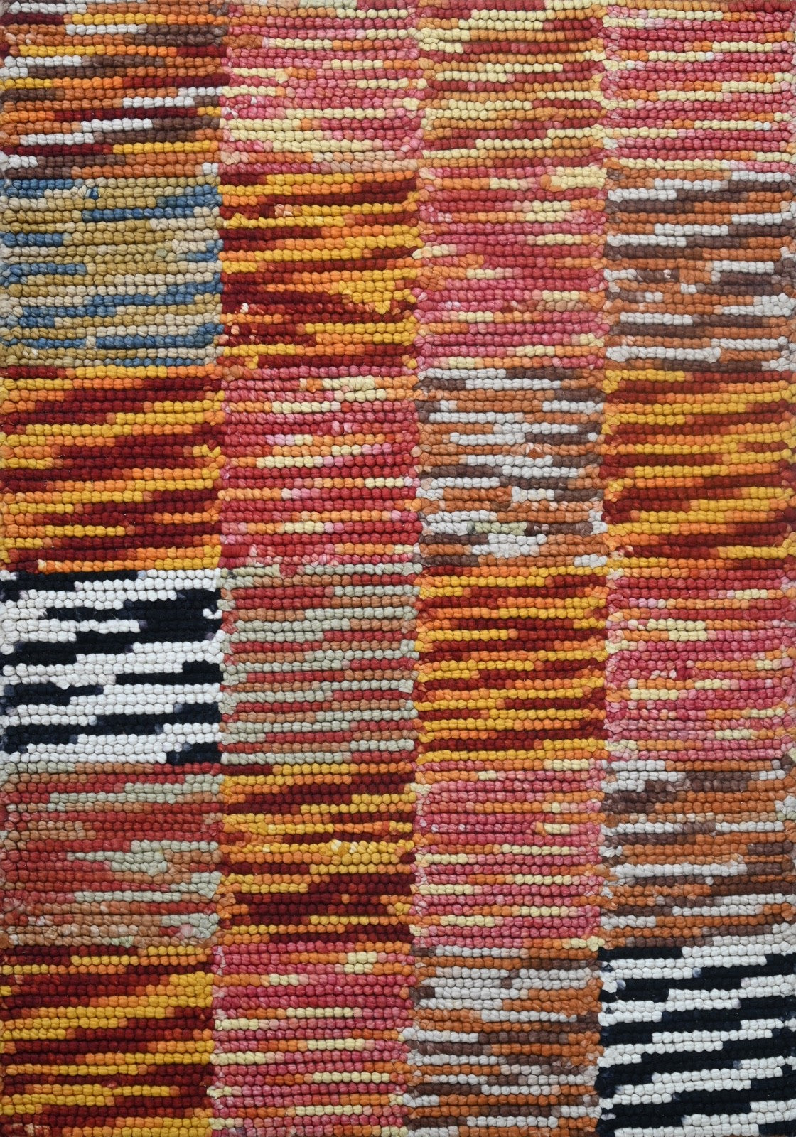 Bunter Wollteppich 150x240 cm Handgefertigt Modern Natur Teppich sh167