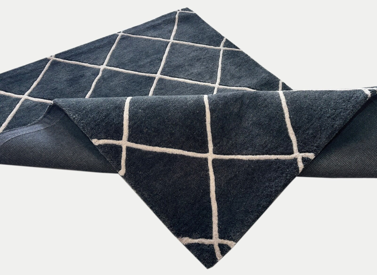 Schwarz Teppich 100% Wolle Handarbeit 125X183 CM Orientteppich BT3