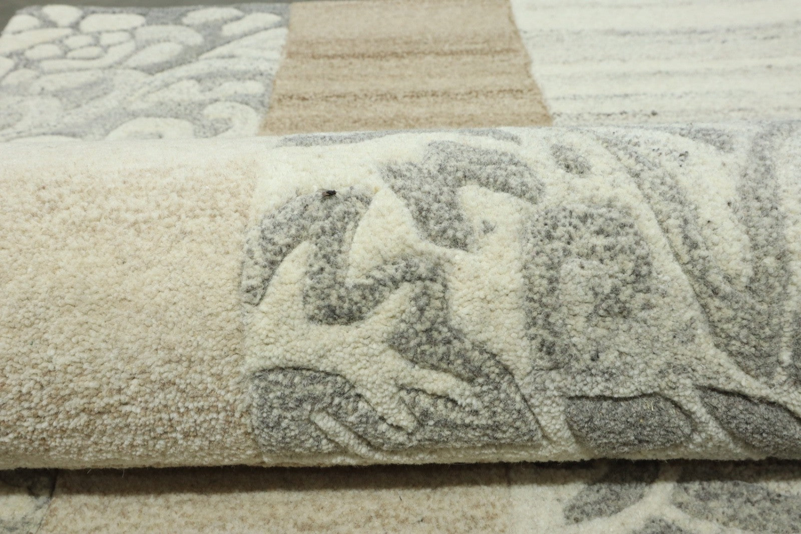 Teppich 100% Natur wolle Ungfärbt Nepal Handgefertigt Orientteppich 90x160 HT330