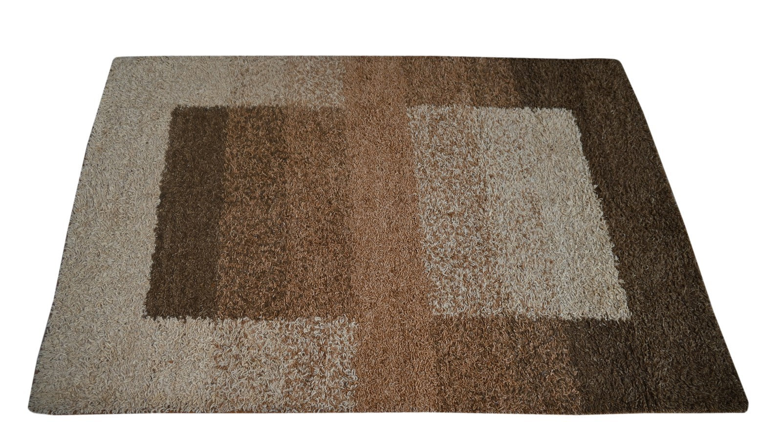 Bunter Wollteppich 120x180 cm Handgefertigt Modern Teppich sh275