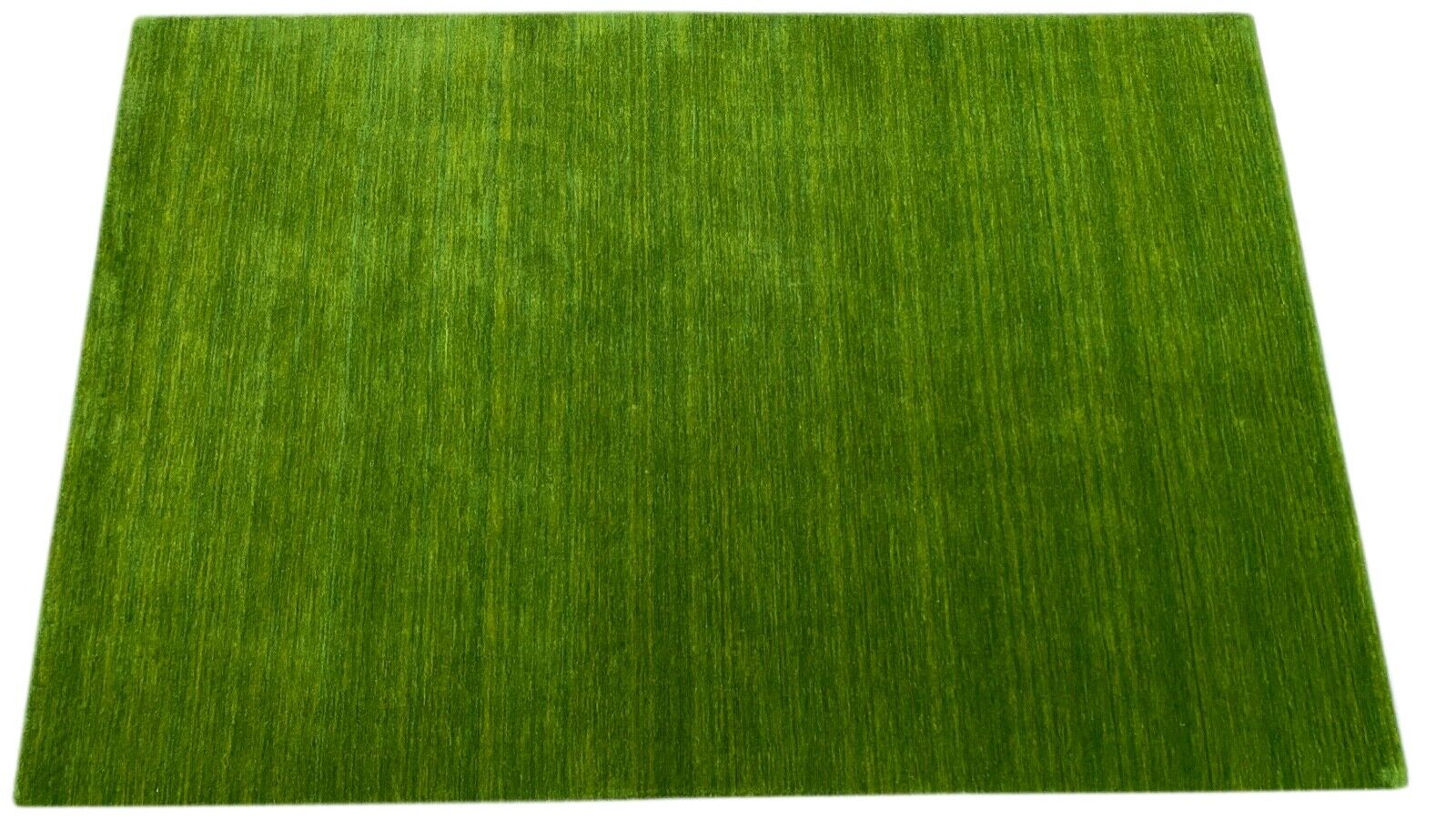Grün Gabbeh Teppich Uni 100% Wolle Orientteppich Handgewebt  Loom Brücke AN1