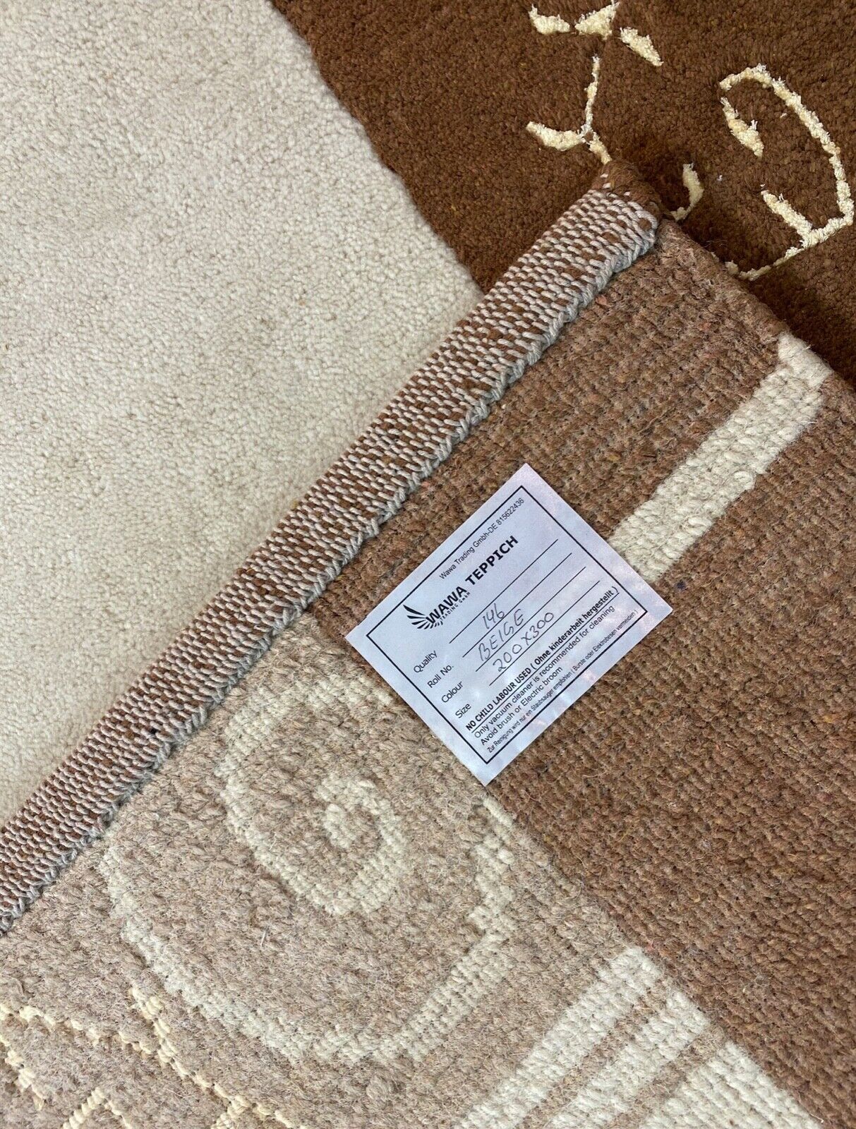 Teppich Handgeknüpft 250X350 cmBeige Braun  Wolle Orientteppich Indo Nepal