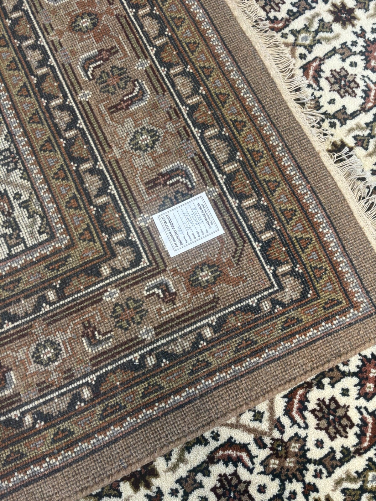 Orientteppich Herati 250x350 cm Handgeknüpft Beige Braun Unikat Teppich in Wolle