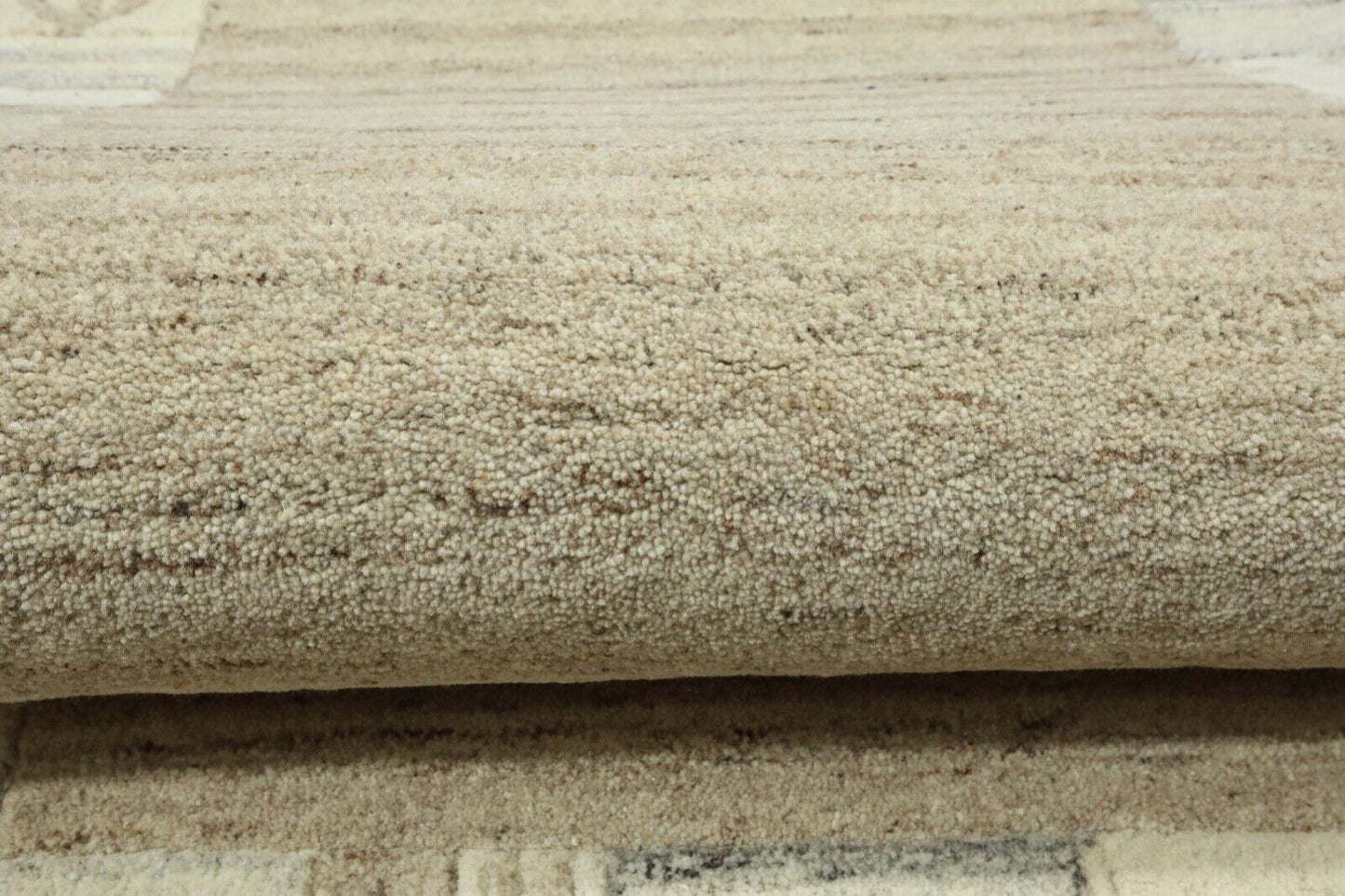 Gabbeh Teppich 100% Wolle 70X140 cm Handarbeit Braun Beige Handgetuftet T1011