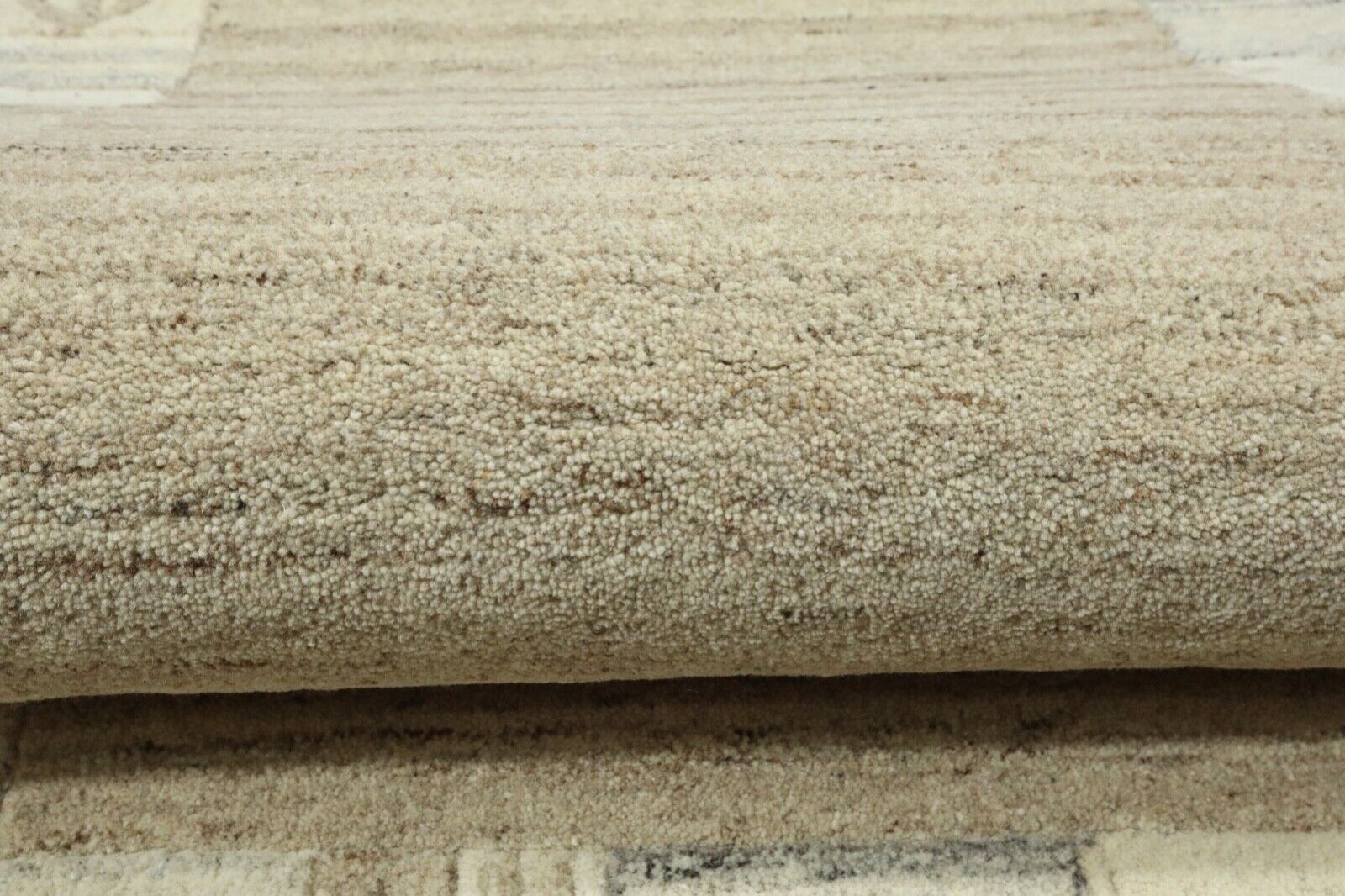 Gabbeh Teppich 100% Wolle 70X140 cm Handarbeit Braun Beige Handgetuftet T1011