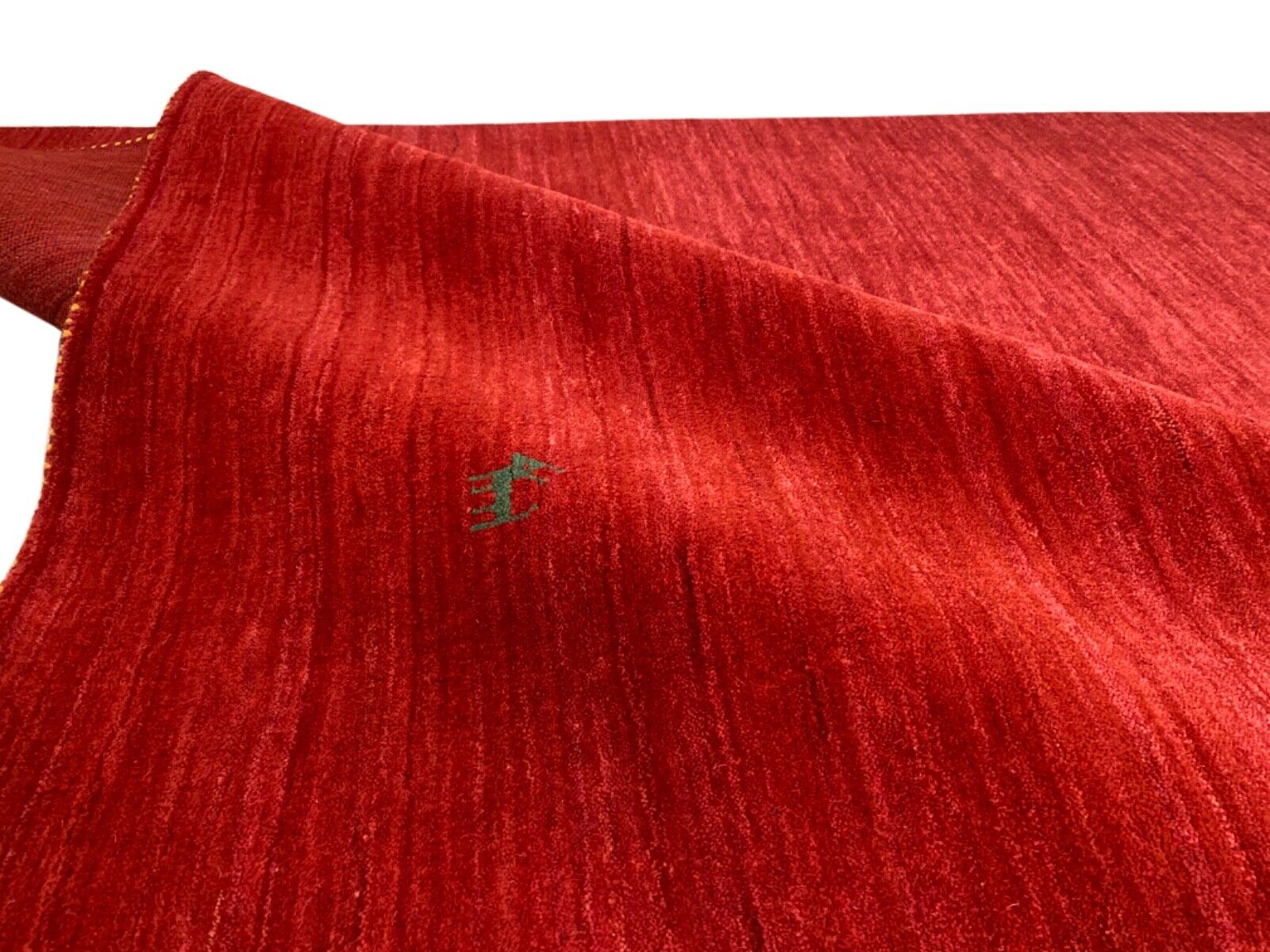 Rot Teppich 100% Wolle 170x240 cm Handgewebt Gabbeh Orientteppich