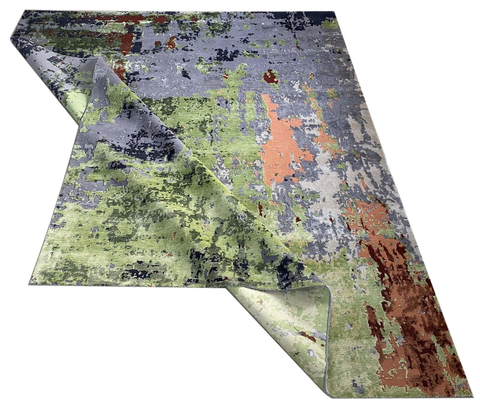 Handgeknüpft Teppich Einzigartiges Design Nepal Bambus seide Wolle 250X300 cm