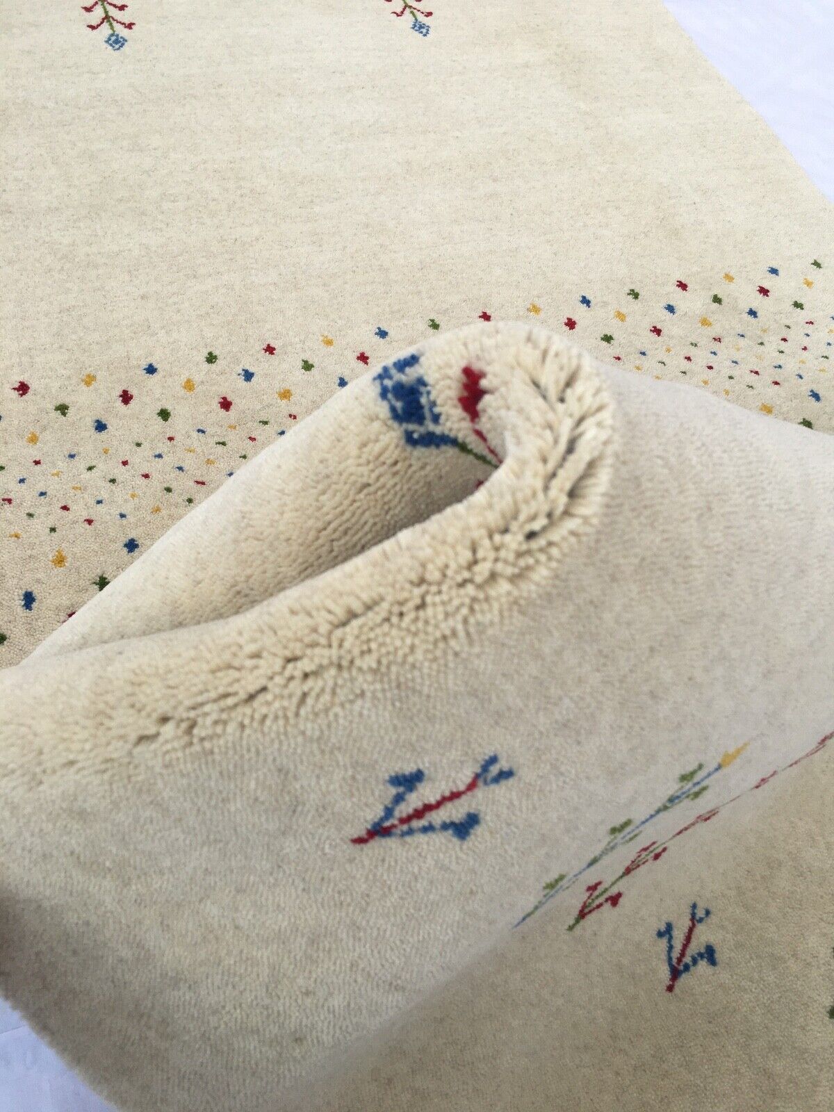 Natúr színű szőnyeg, 100% gyapjú, 170x240 cm, kézzel szőtt, bézs keleti szőnyeg ac03 