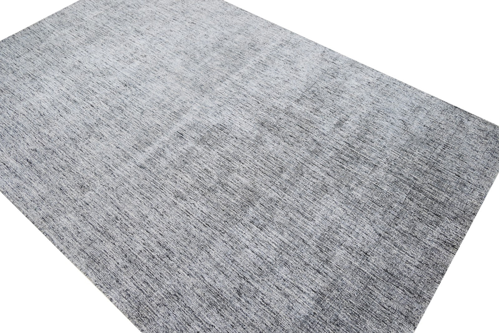 Ručně tkaný koberec 120x180 šedý lesklý lněný plochý do obývacího pokoje SH220