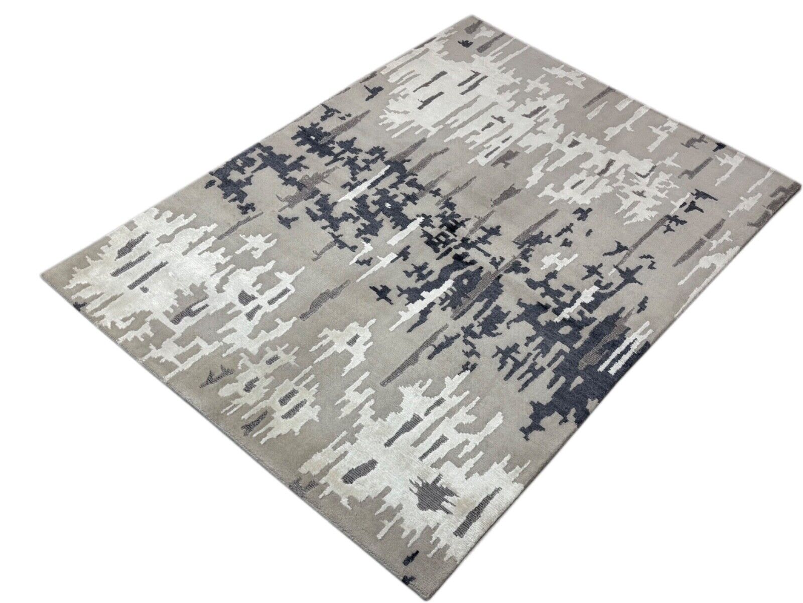 Handgeknüpft Nepal Teppich Einzigartiges Design Bambus seide Wolle 170X240 cm