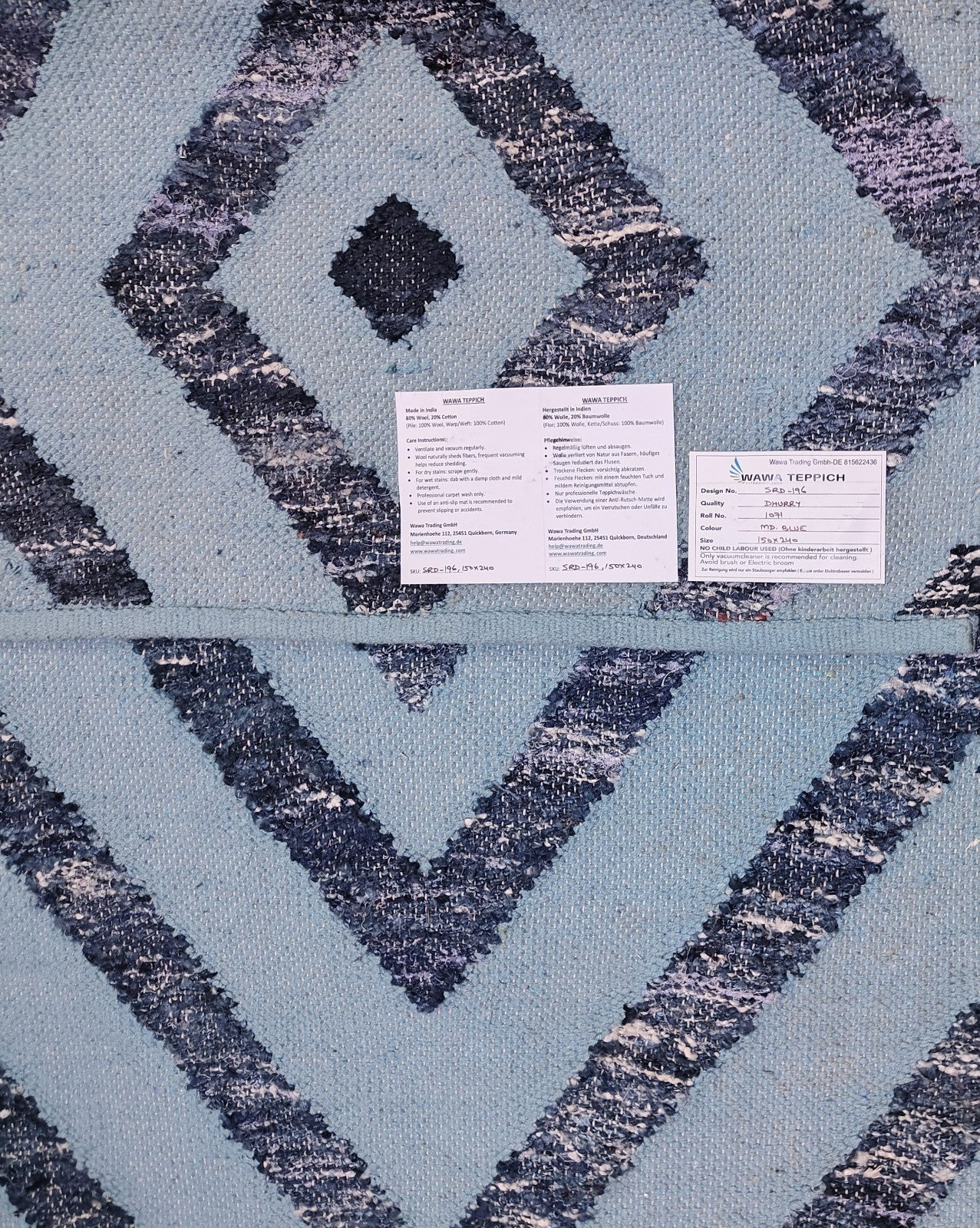 Bunter Wollteppich 150x240 cm Handgefertigt Moderní Teppich sh196