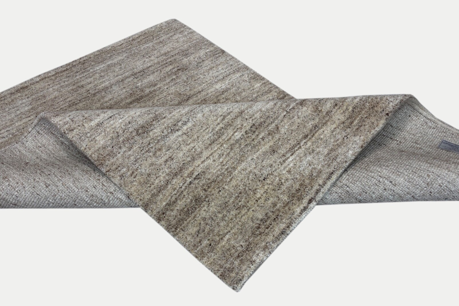 Wollteppich 140x200cm Handgeknüpft 100% Wolle  Braun Grau Modern ST61