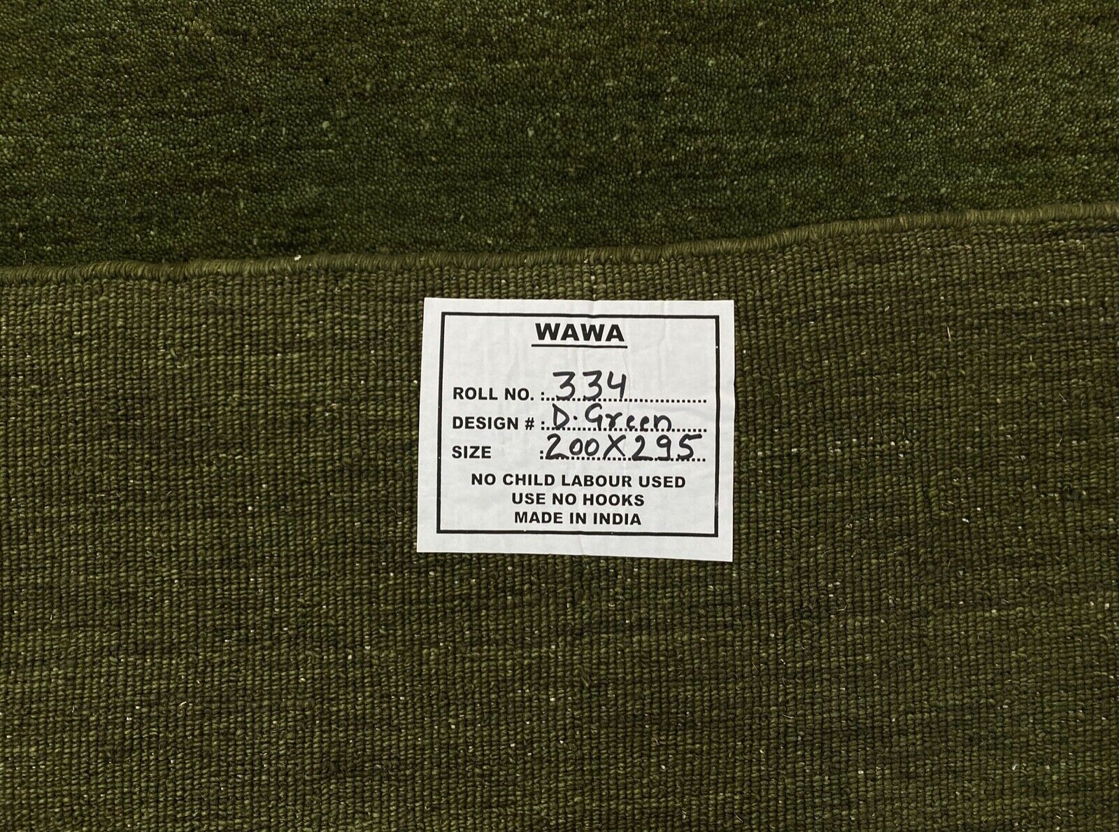 Orientteppich Gabbeh Teppich 100% Wolle Grün Handgewebt Loom Debbich