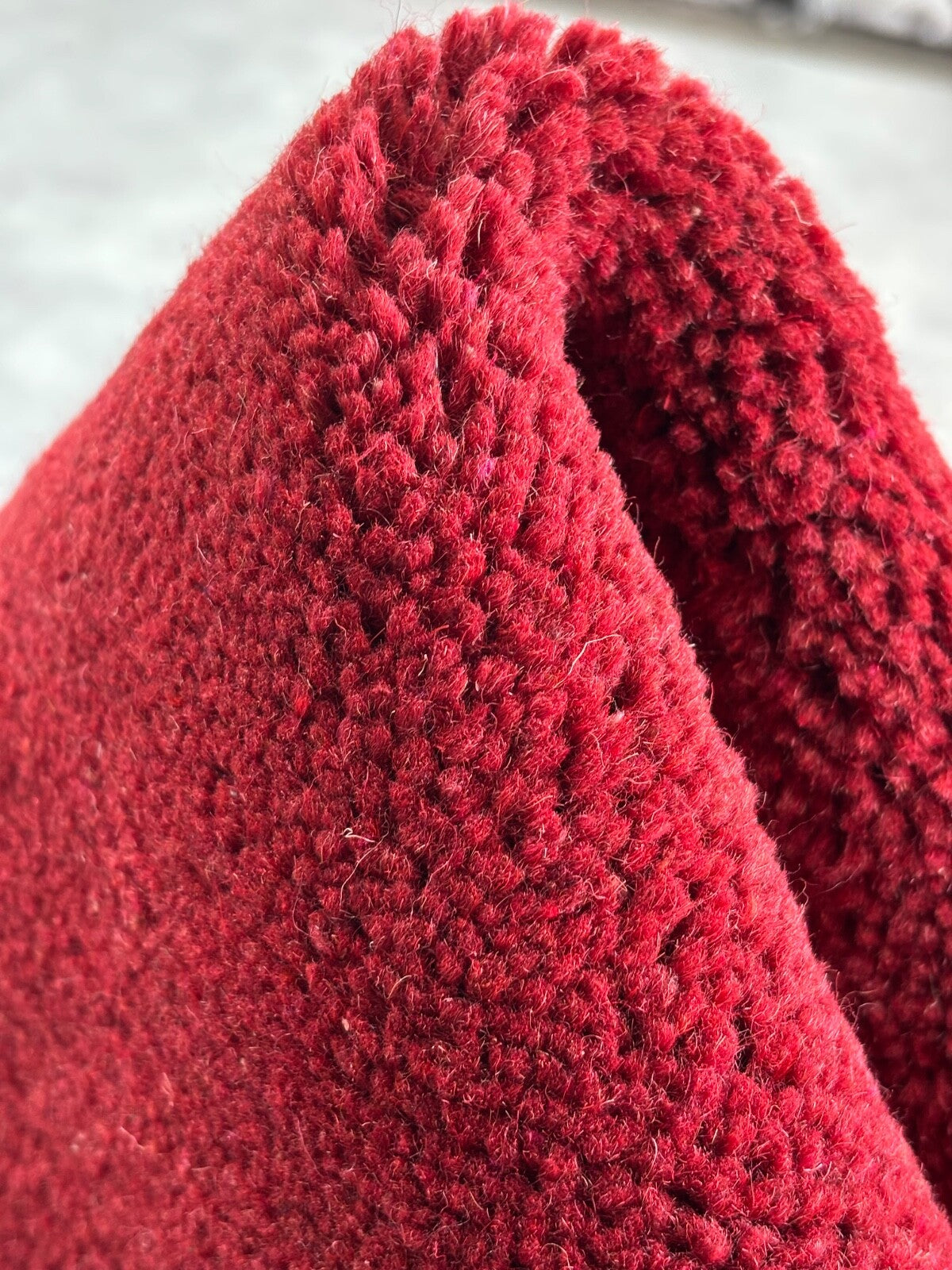 Rot Teppich Indo Nepal Handgeknüpft 100% Wolle 161x242 cm Orientteppich PR55