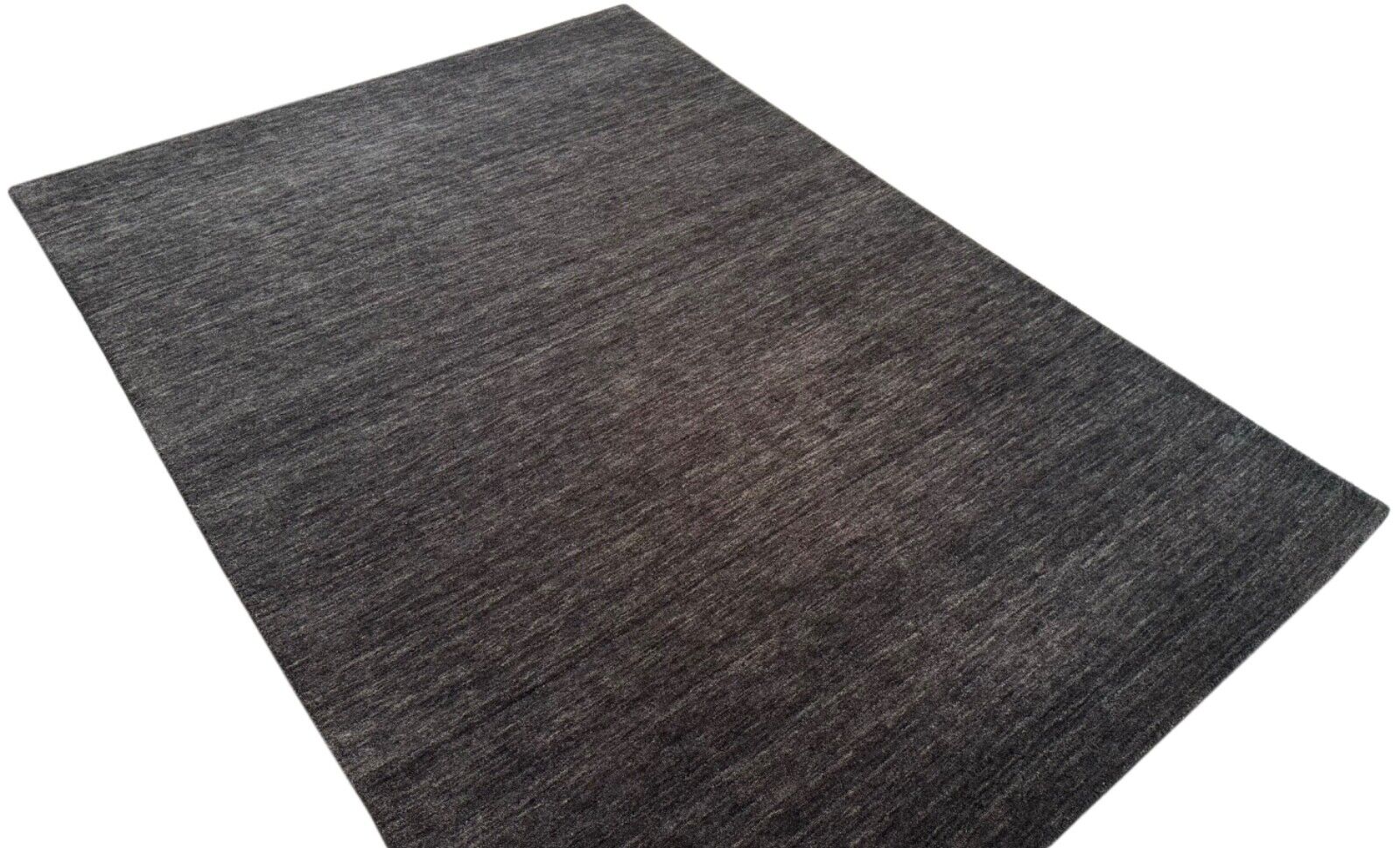 Gabbeh Teppich Anthrazit schwarz Grau 160X230 cm Handgefertigt 100% Wolle WR119