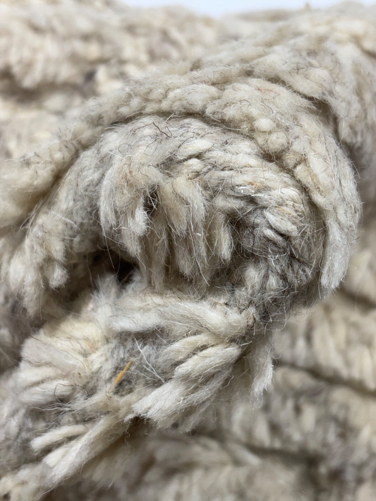 Ročno vozlana preproga iz 100 % volne 60x90, moderna preproga, naravna bež barva ST146