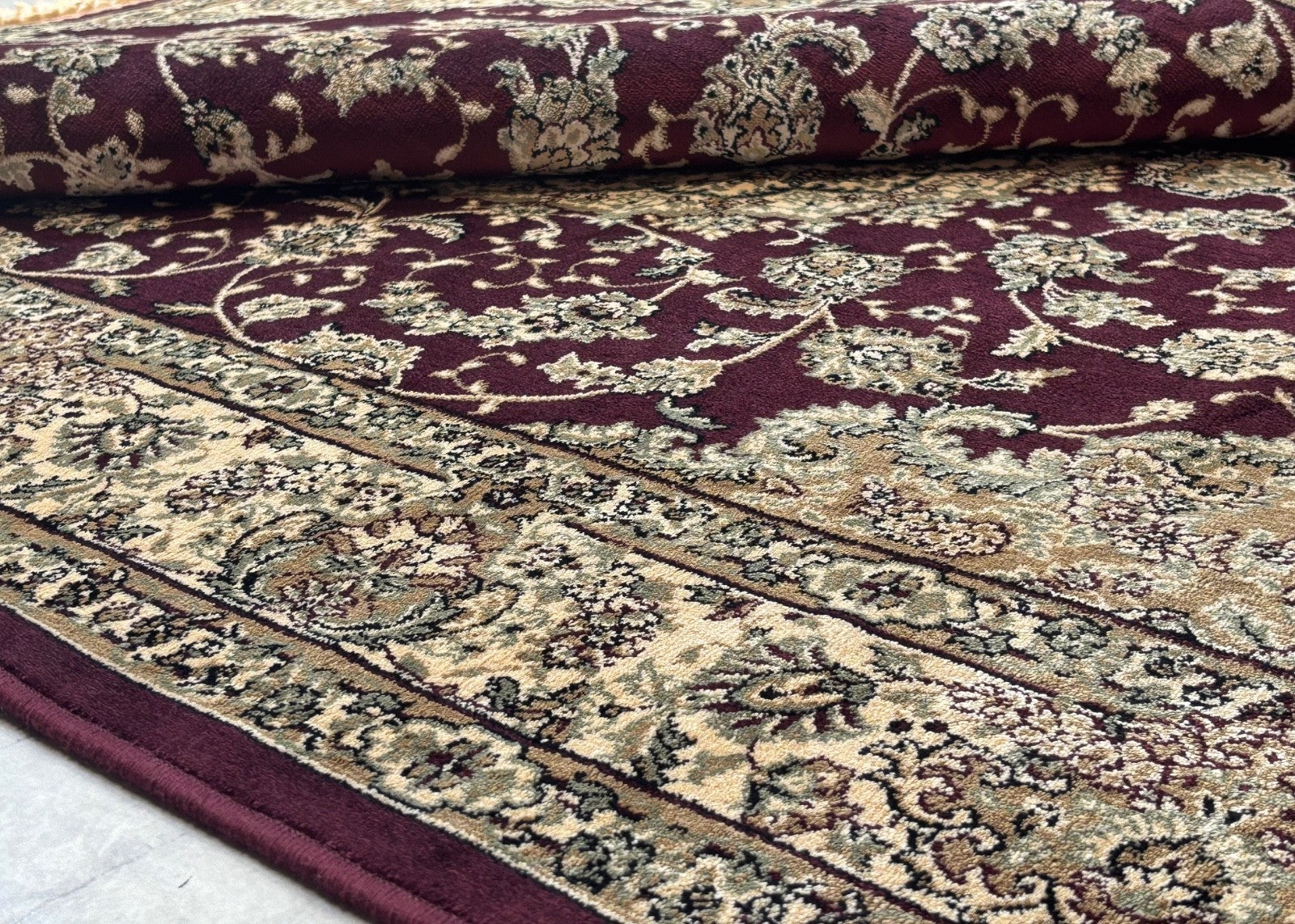 Kašmír Design Orientteppich 150x210 cm Viskose Seidenglanz Kastanienbraun M67M