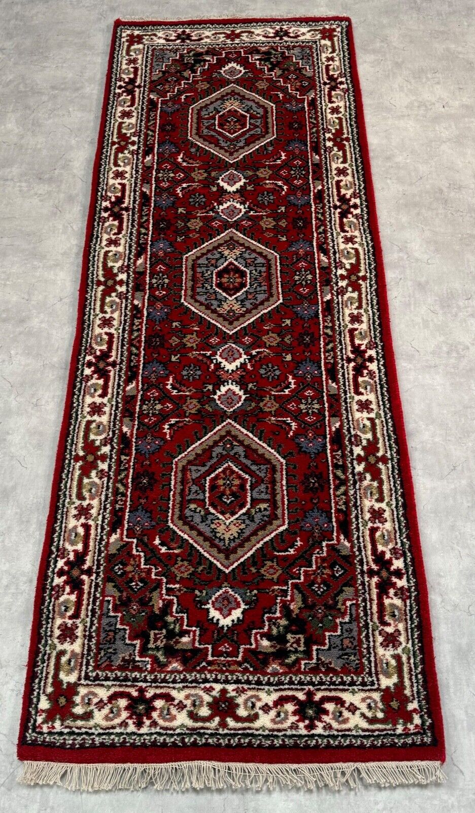 Rot Teppich Orient Läufer Bidjar 80x250 cm 100% Wolle Handgeknüpft