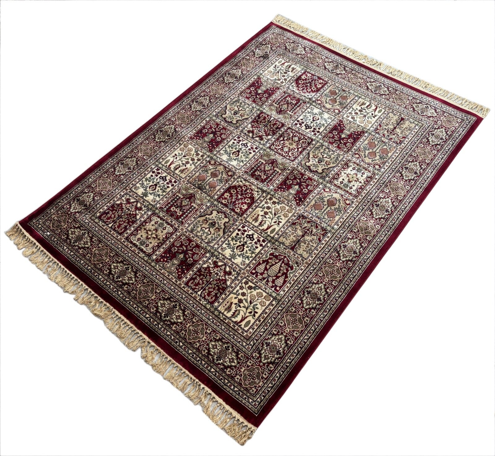 Orientteppich 150x210 cm Kashmir Design Viskose mit Seidenglanz Luxuriös Teppich
