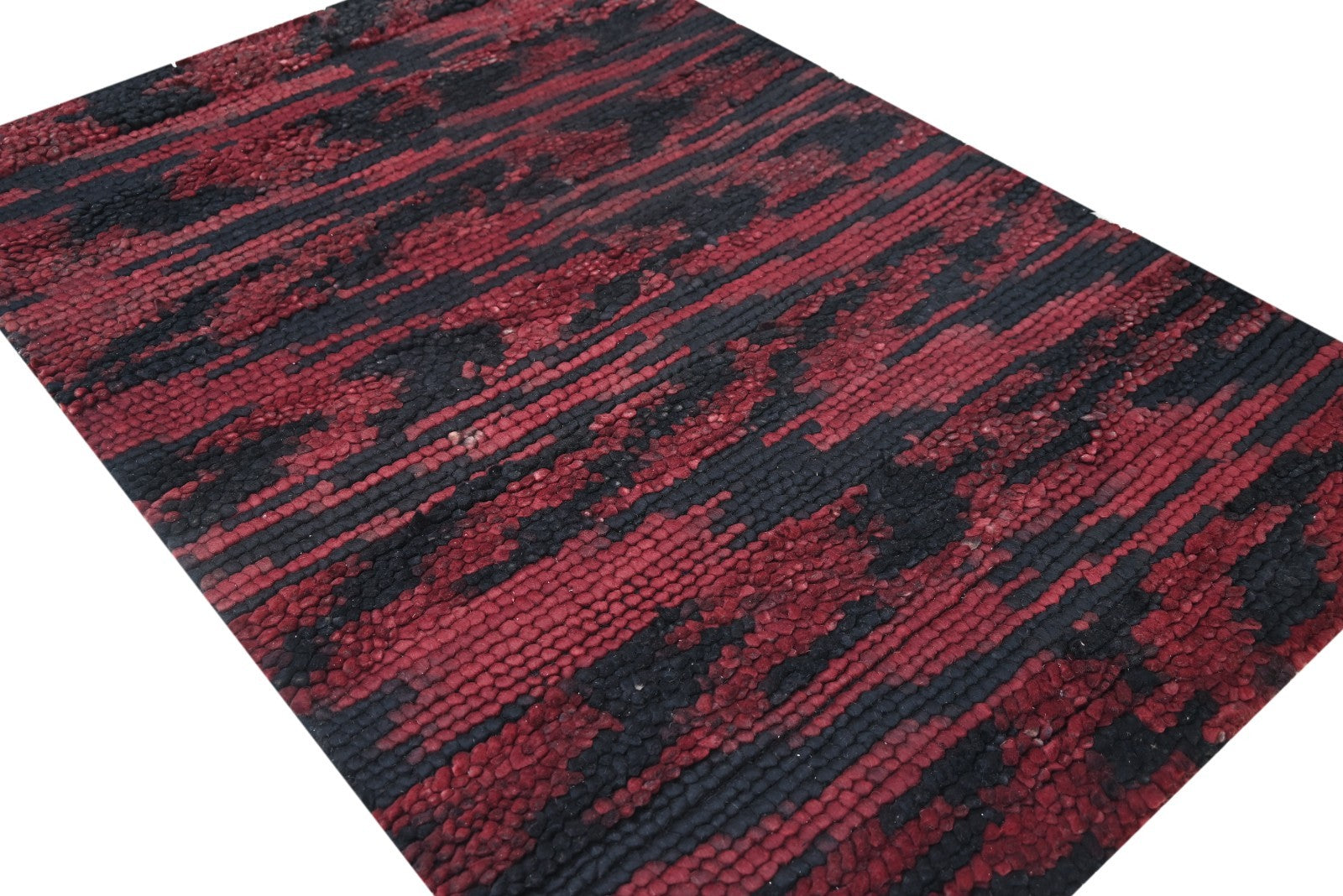 Bunter Wollteppich 120x180 cm Handgefertigt Modern Teppich sh165