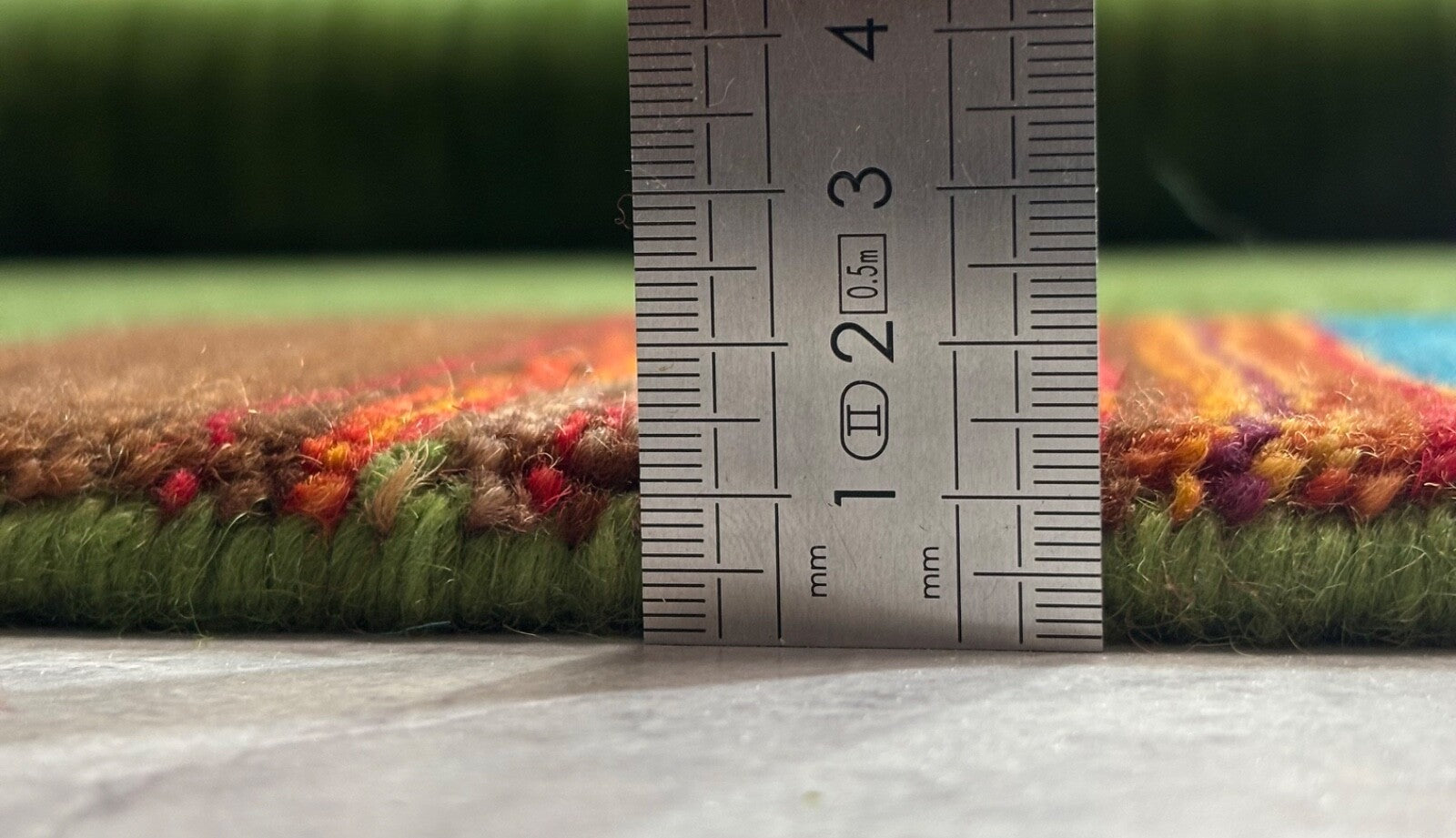 Wollteppich 250x350 Grün Bunt Modern Handgewebt Unikat Orient Teppich 109