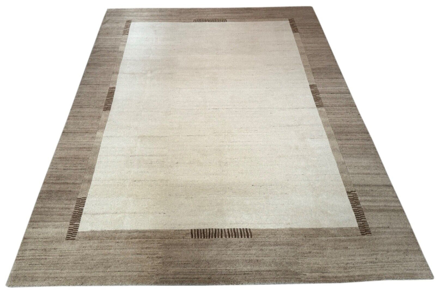 Teppich Handgeknüpft 250X350 cmBeige Braun  Wolle Orientteppich Indo Nepal 40 KG