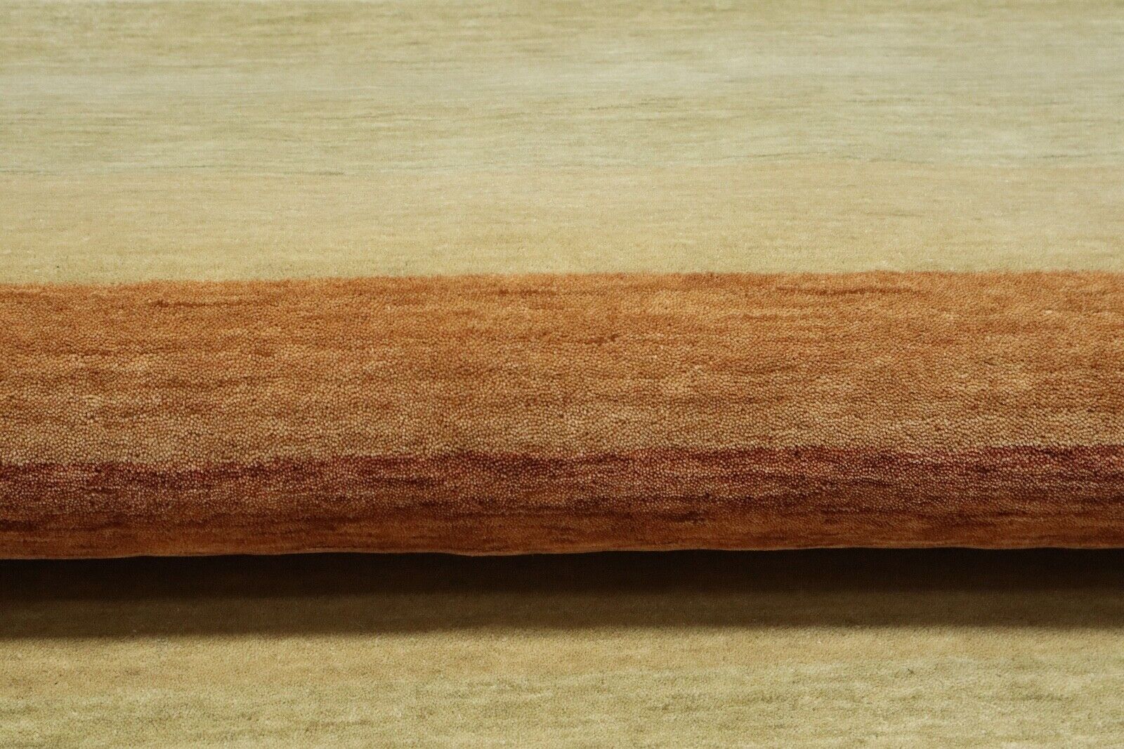 Teppich 100% Wolle 170x240 cm Terrakotta Beige Handgewebt Gabbeh LR1048