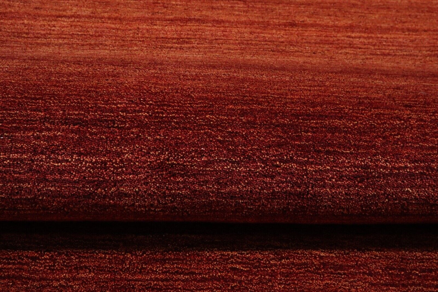 Terrakotta Teppich 100% Wolle 200x300 cm Orange Rot Gabbeh Loom Handgewebt T960