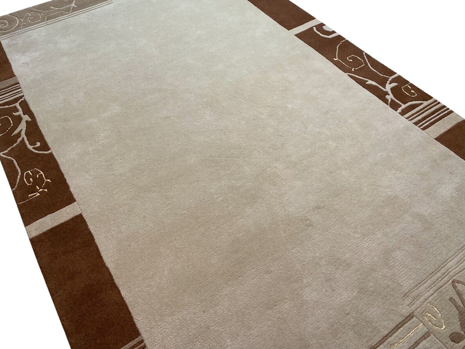 Teppich Handgeknüpft 250X350 cmBeige Braun  Wolle Orientteppich Indo Nepal