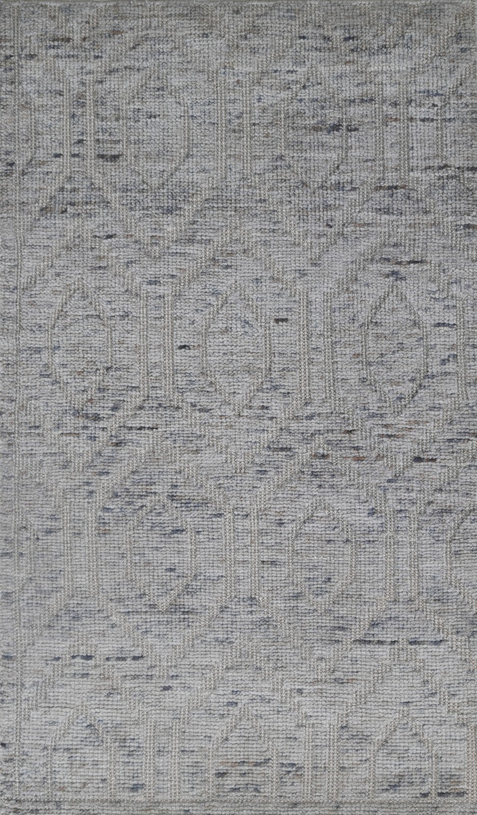 Modernes Handgeknüpfter Wolle 90x150 Vintage Silber Wohnzimmer Teppich SH185