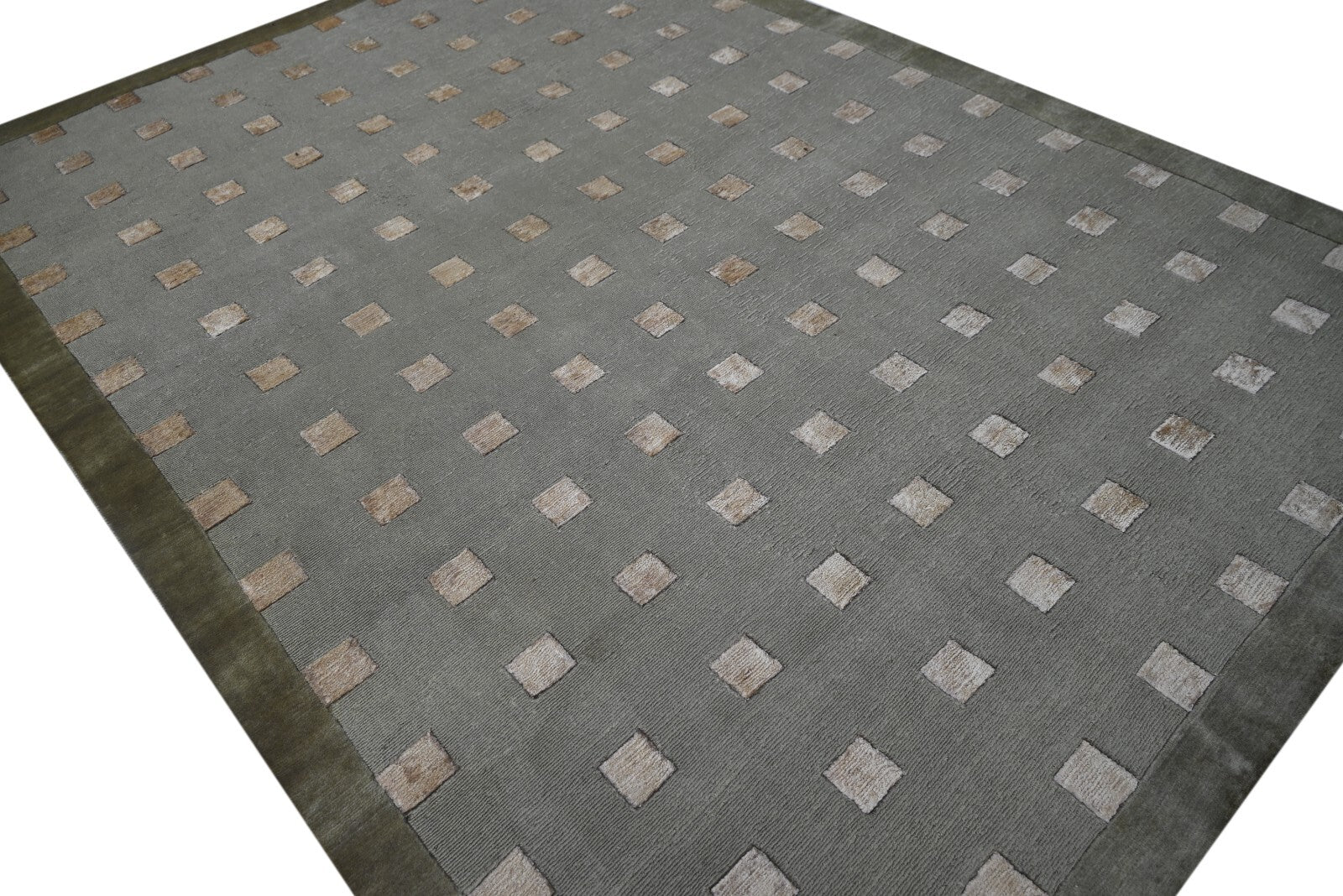 Modernes Handgeknüpfter Wolle 170x240 Vintage grau Wohnzimmer Teppich SH181