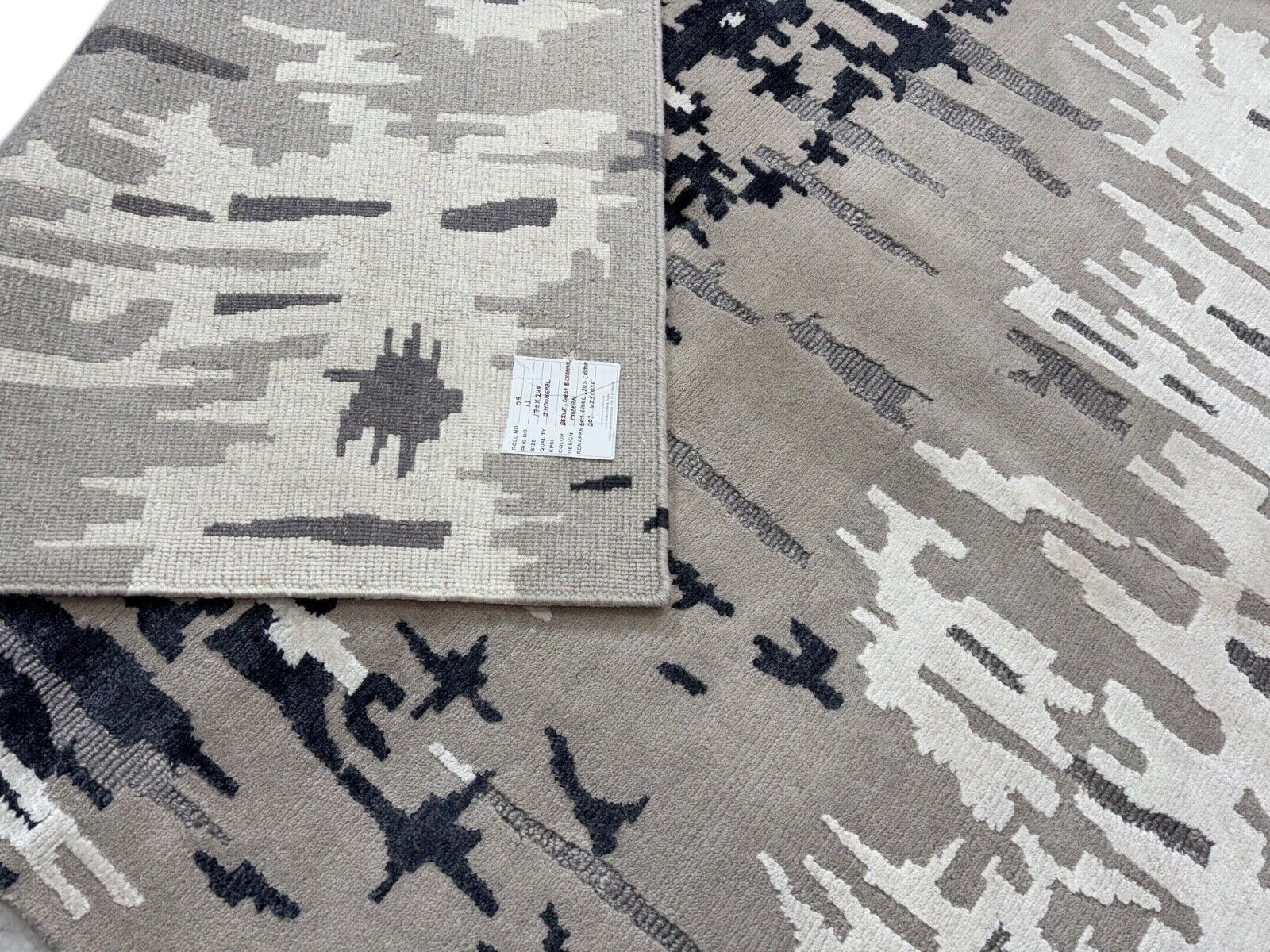 Handgeknüpft Nepal Teppich Einzigartiges Design Bambus seide Wolle 170X240 cm