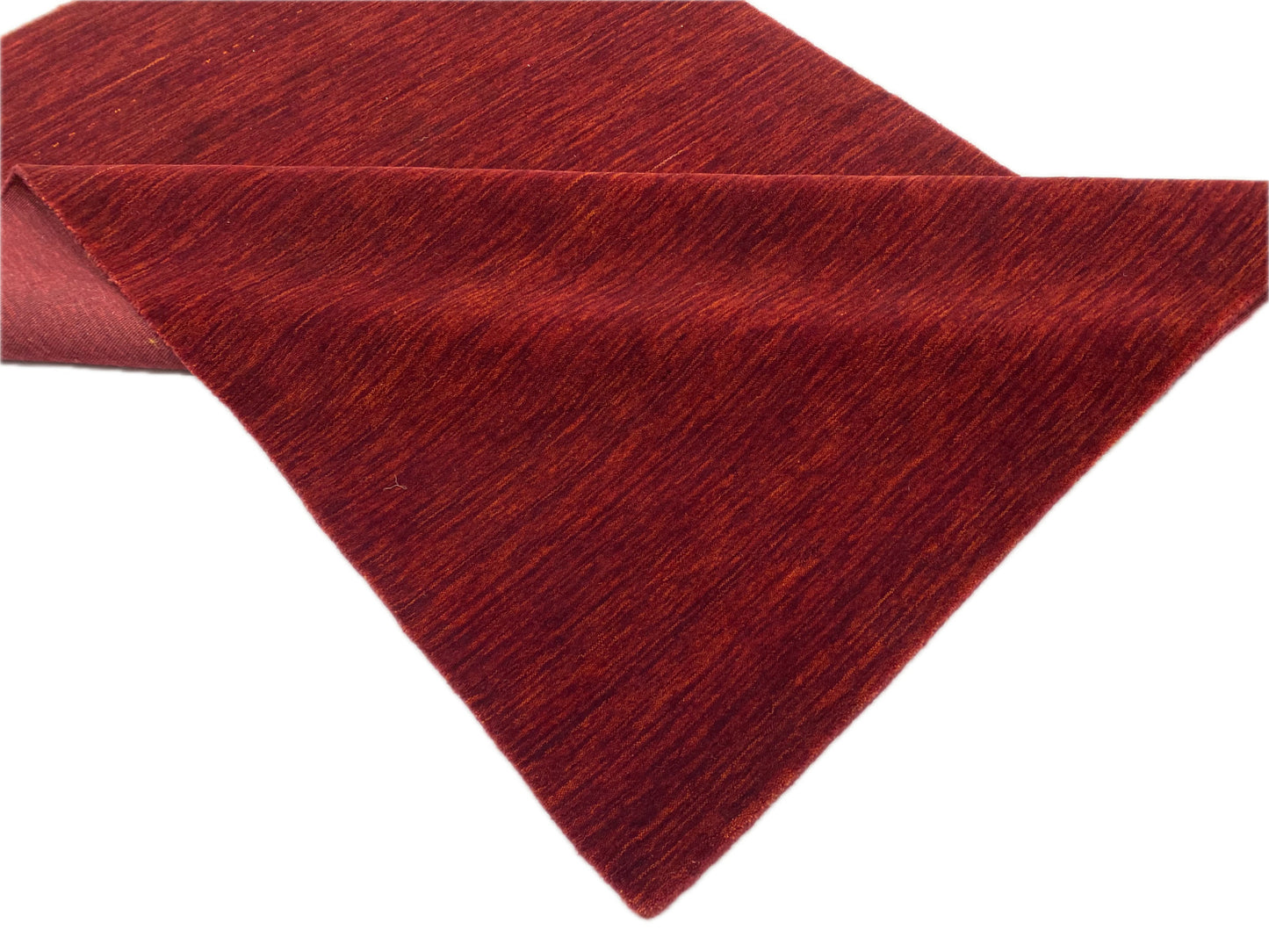Dunkel Rot Teppich Handgefertigter Hochwertig Wollteppich 123x176 cm S193