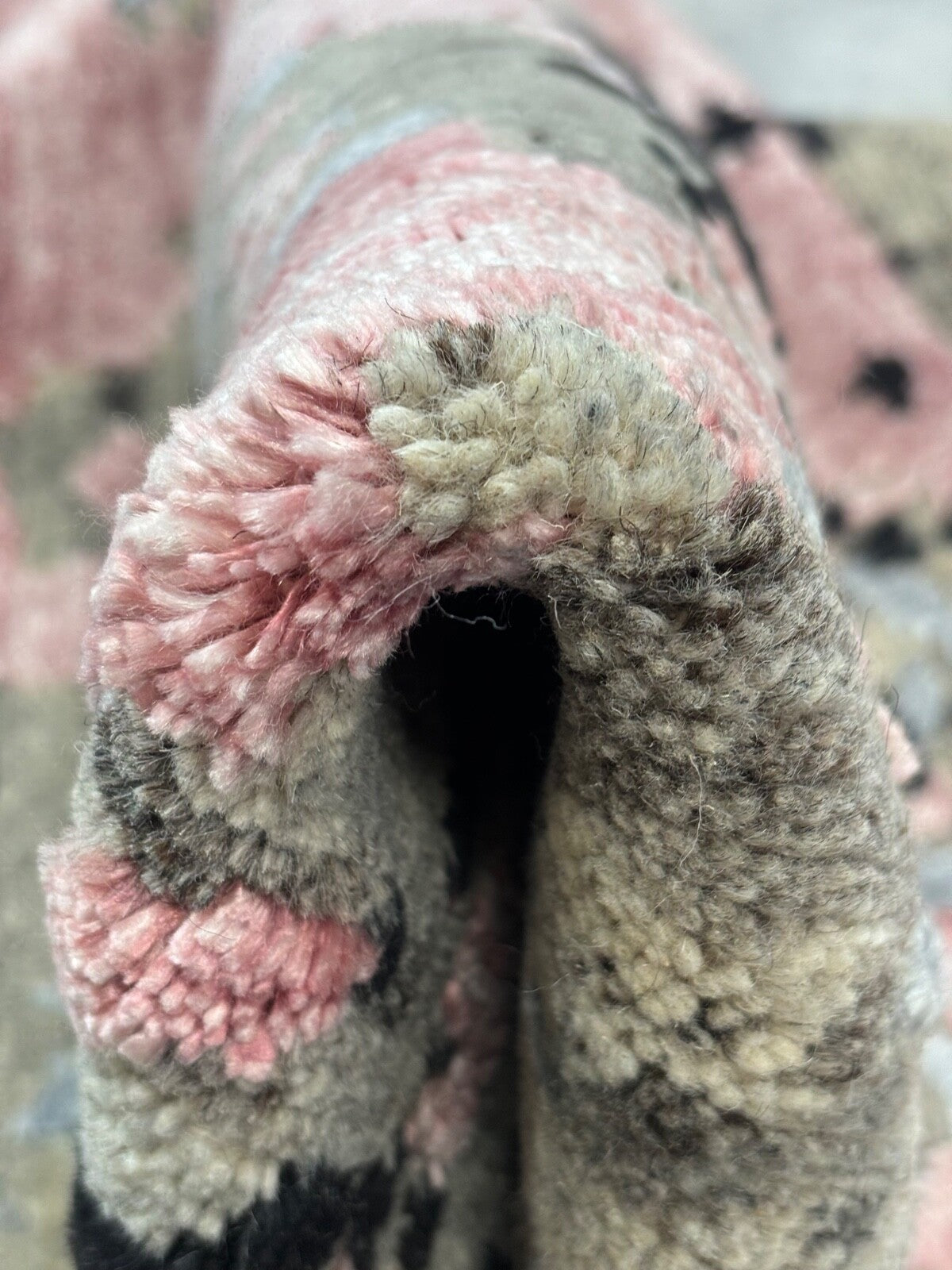 Handgeknüpft  Teppich Einzigartiges Design Bambus seide Wolle 168X236 cm  ST922