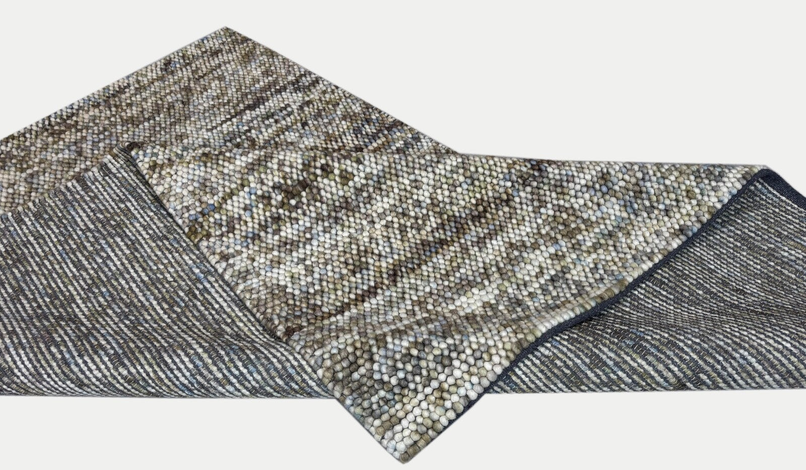 Bunter Wollteppich 170x240 cm Handgefertigt Modern Natur Teppich st12